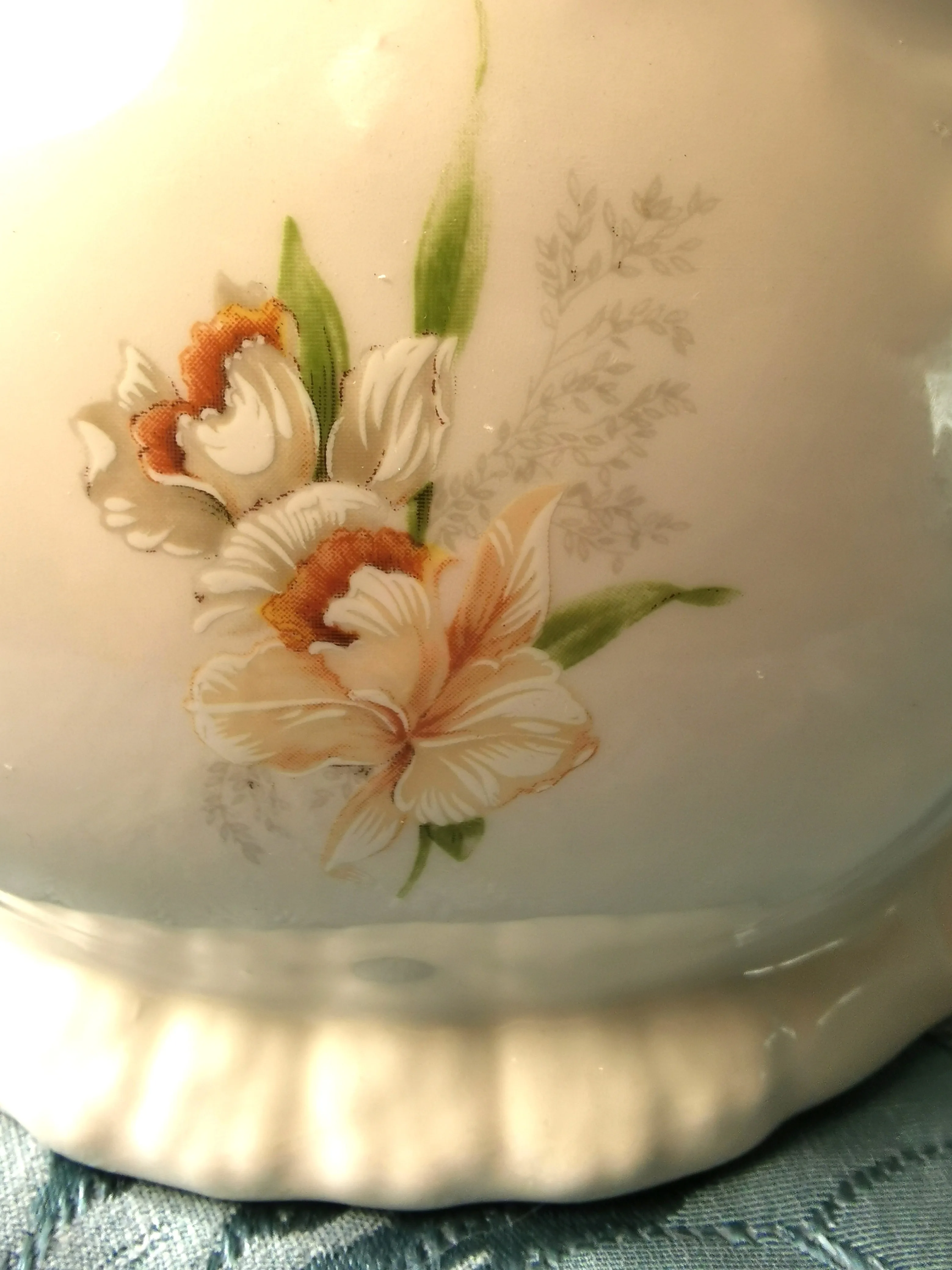 Cachepot Handles Porcelain Vintage Floral Ceramic Vase Bowl image indicator(8)