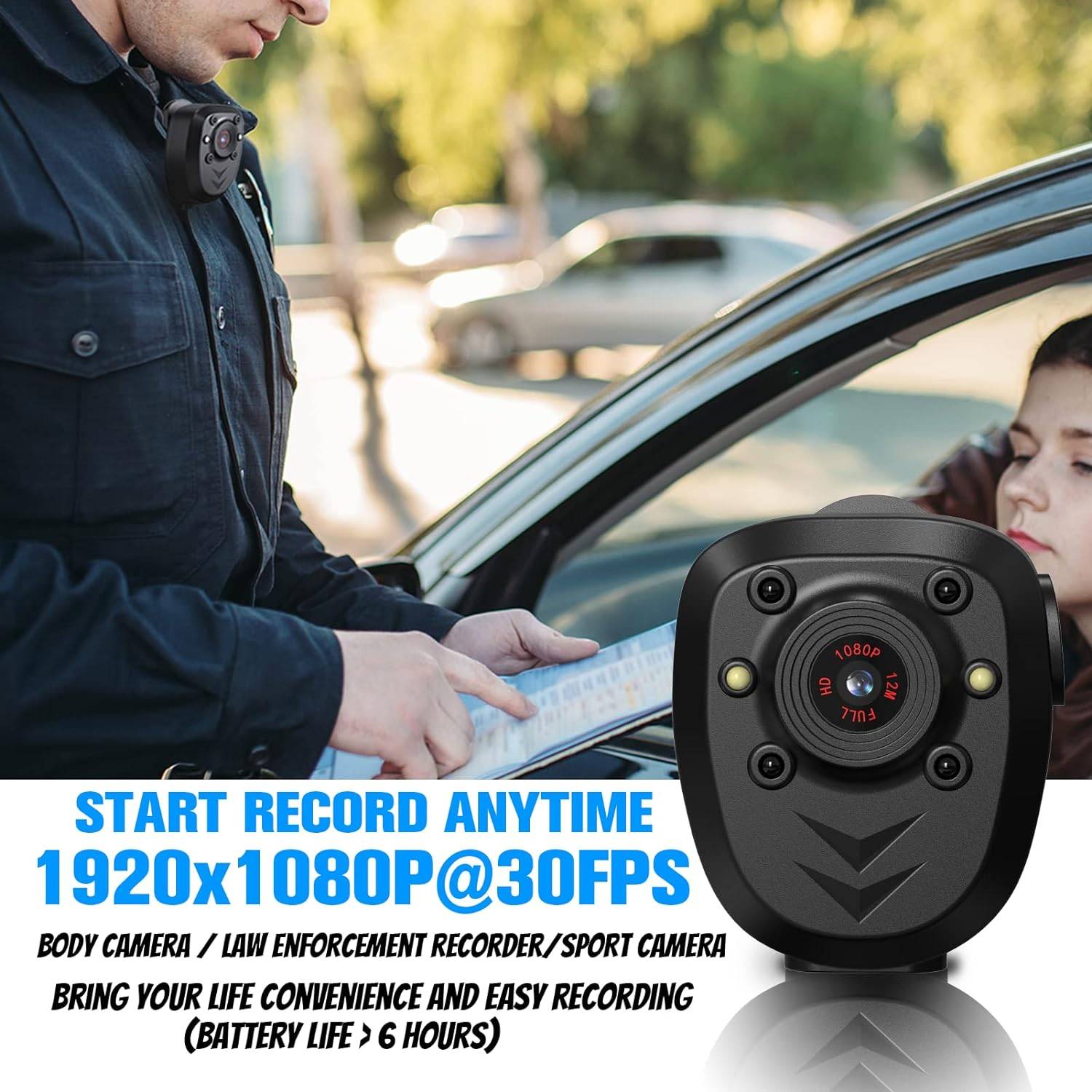 Mini Body Camera 1080P with 128GB SD Card - photo 4