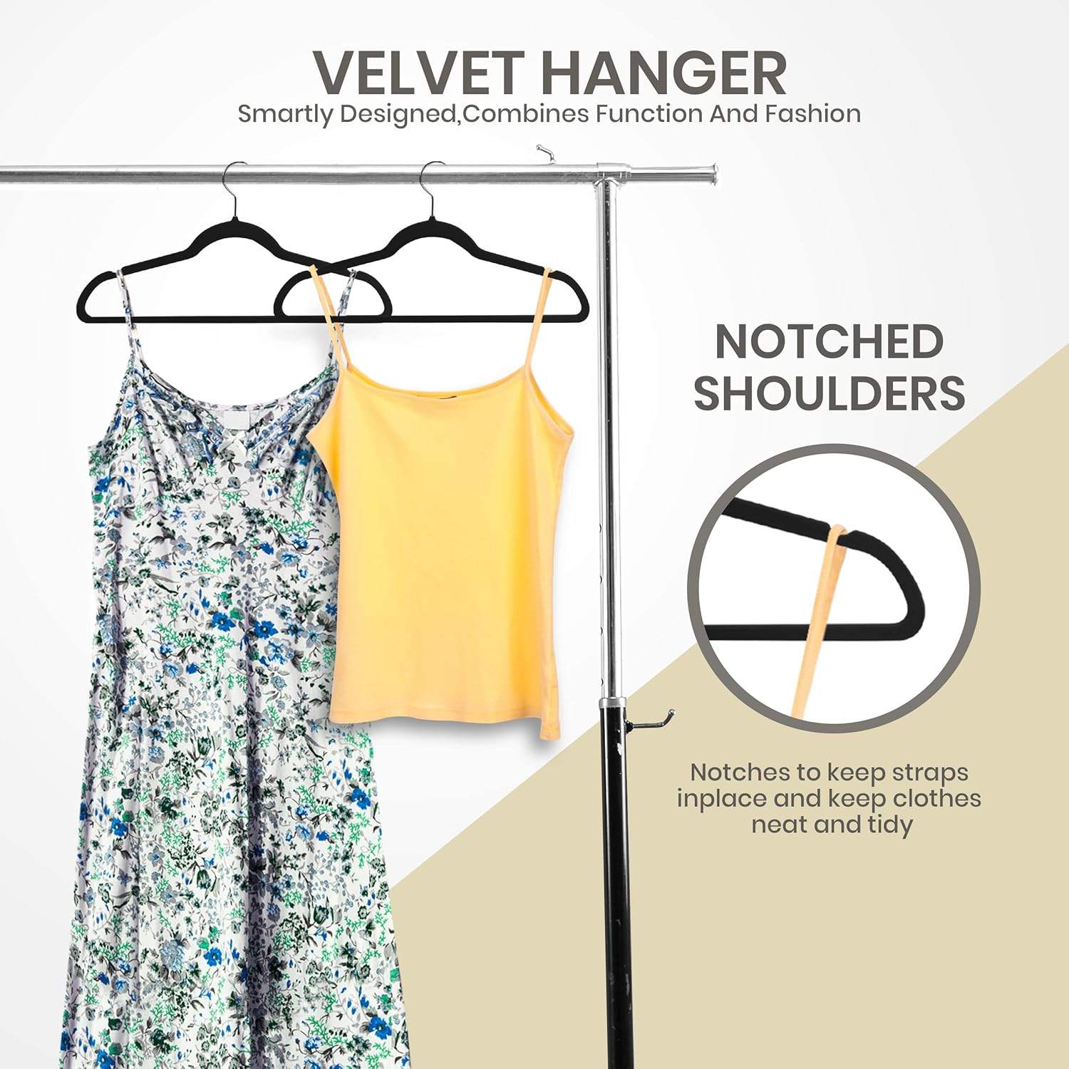 30-Pack Premium Non-Slip Velvet Hangers – Black - photo 4