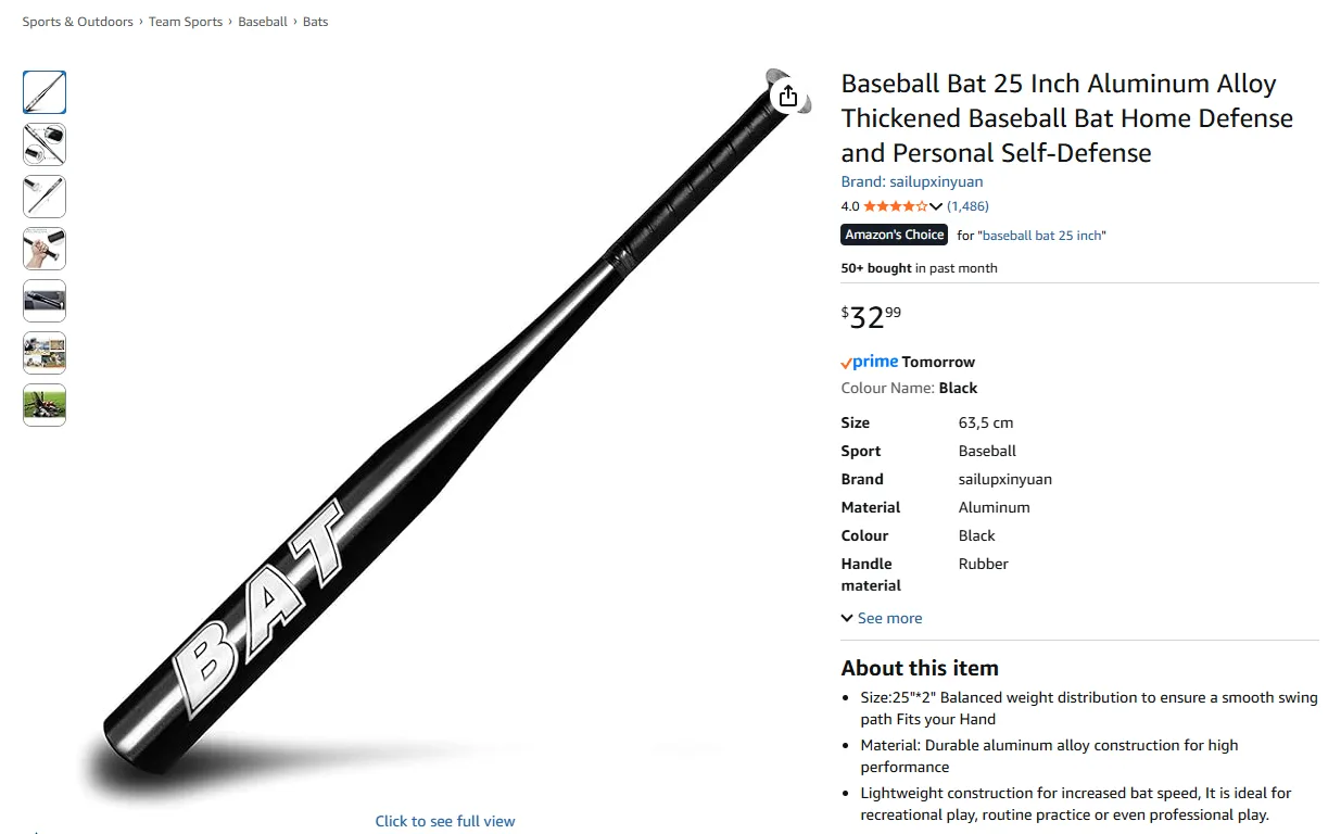 Baseball Bat 25 Inch Aluminum Alloy Thickened Baseball Bat image indicator(4)