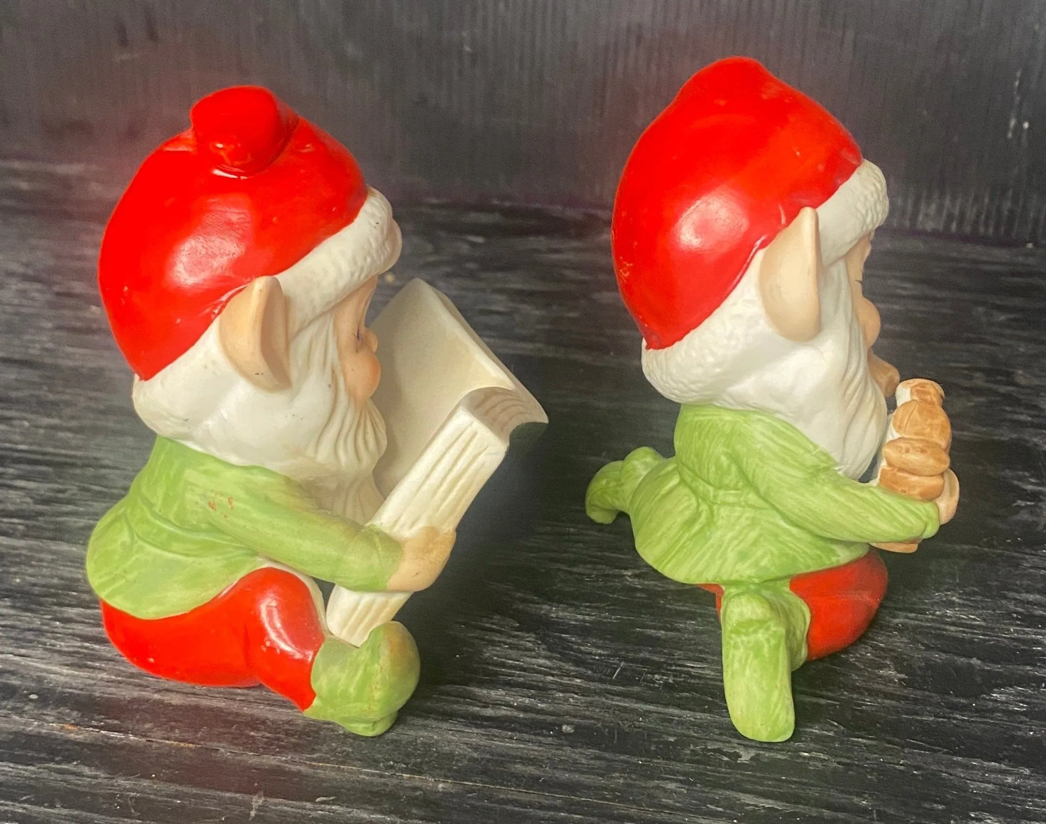 Rare Vintage Homco Elf Christmas Figurines image indicator(4)
