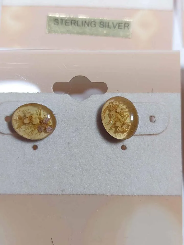 925 Sterling Silver Floral Earrings Studs image indicator(3)