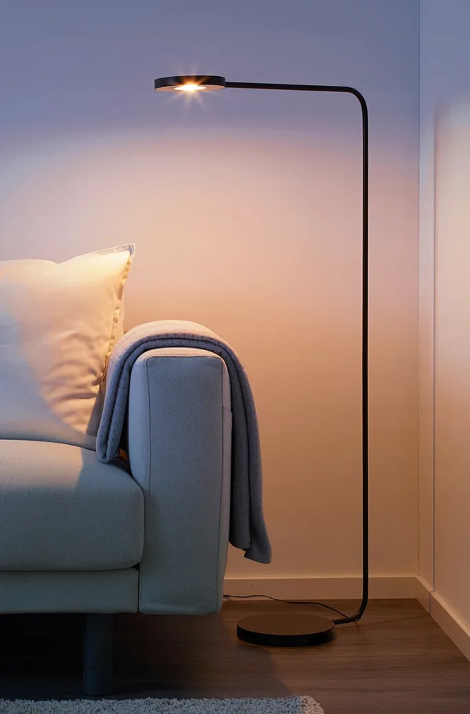 Dimmable Led Floor Lamp. Black thumbnail