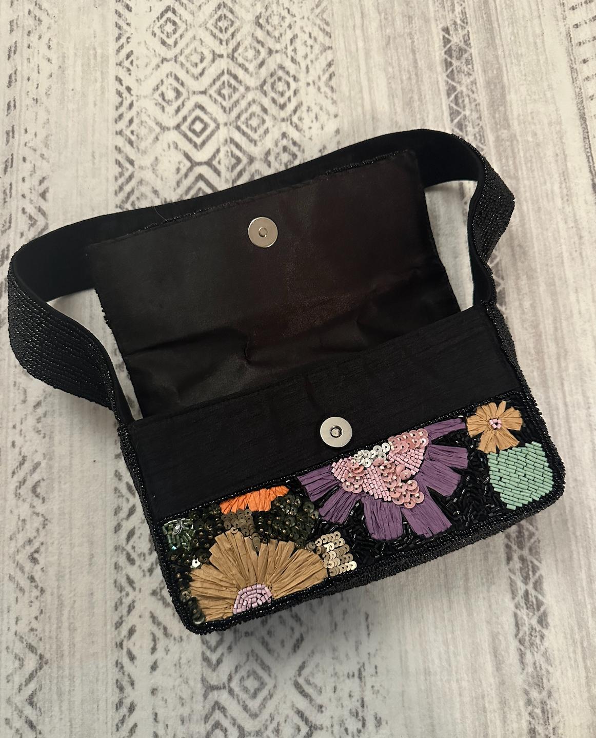 Beaded Floral Shoulder Bag - photo 2