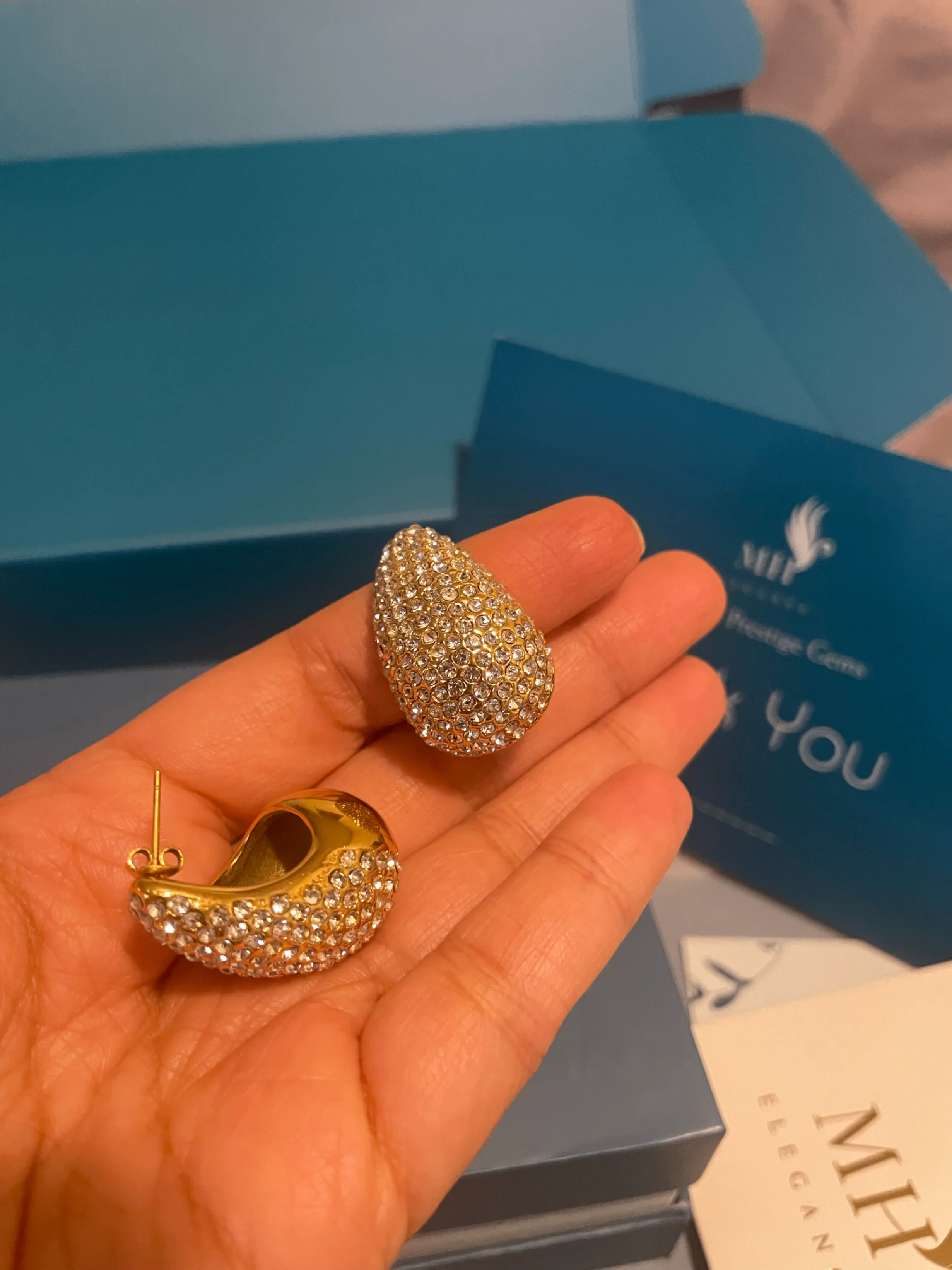 18k Gold Plated Tear Drop Earrings image indicator(3)