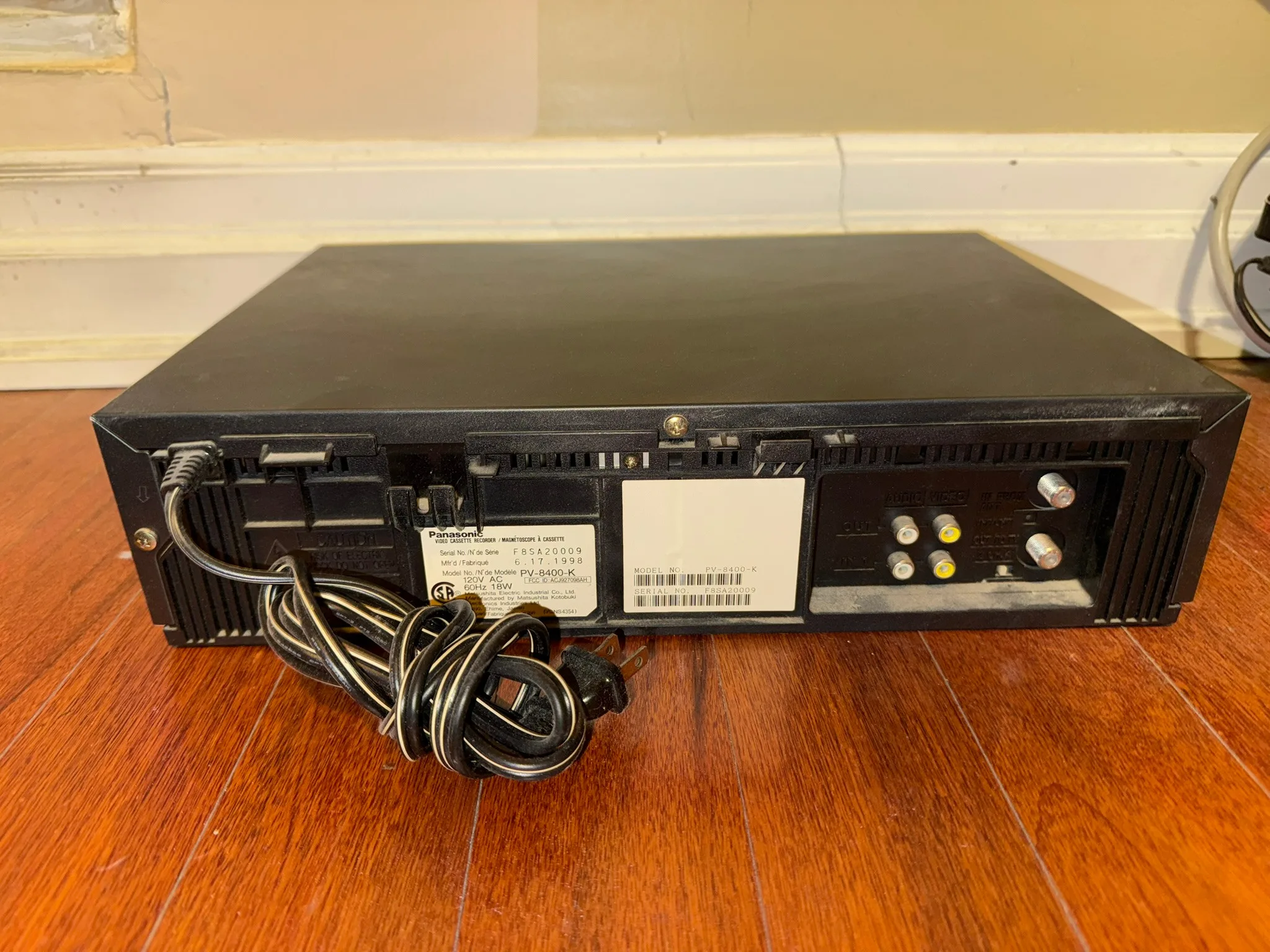 Panasonic PV-8400 VCR image indicator(2)