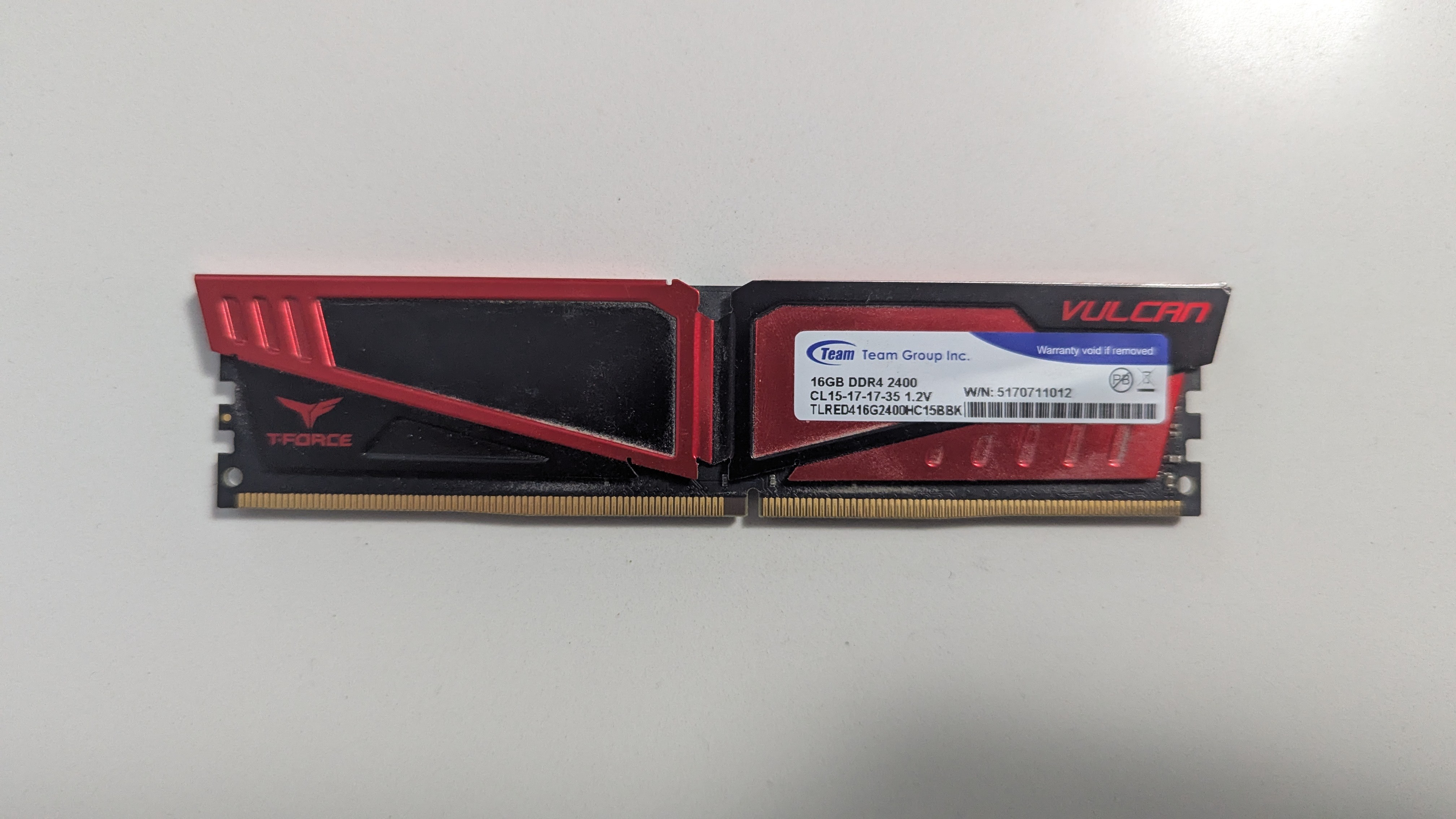 T-Force Vulcan 16GB DDR4 2400MHz – Great Condition - photo 2