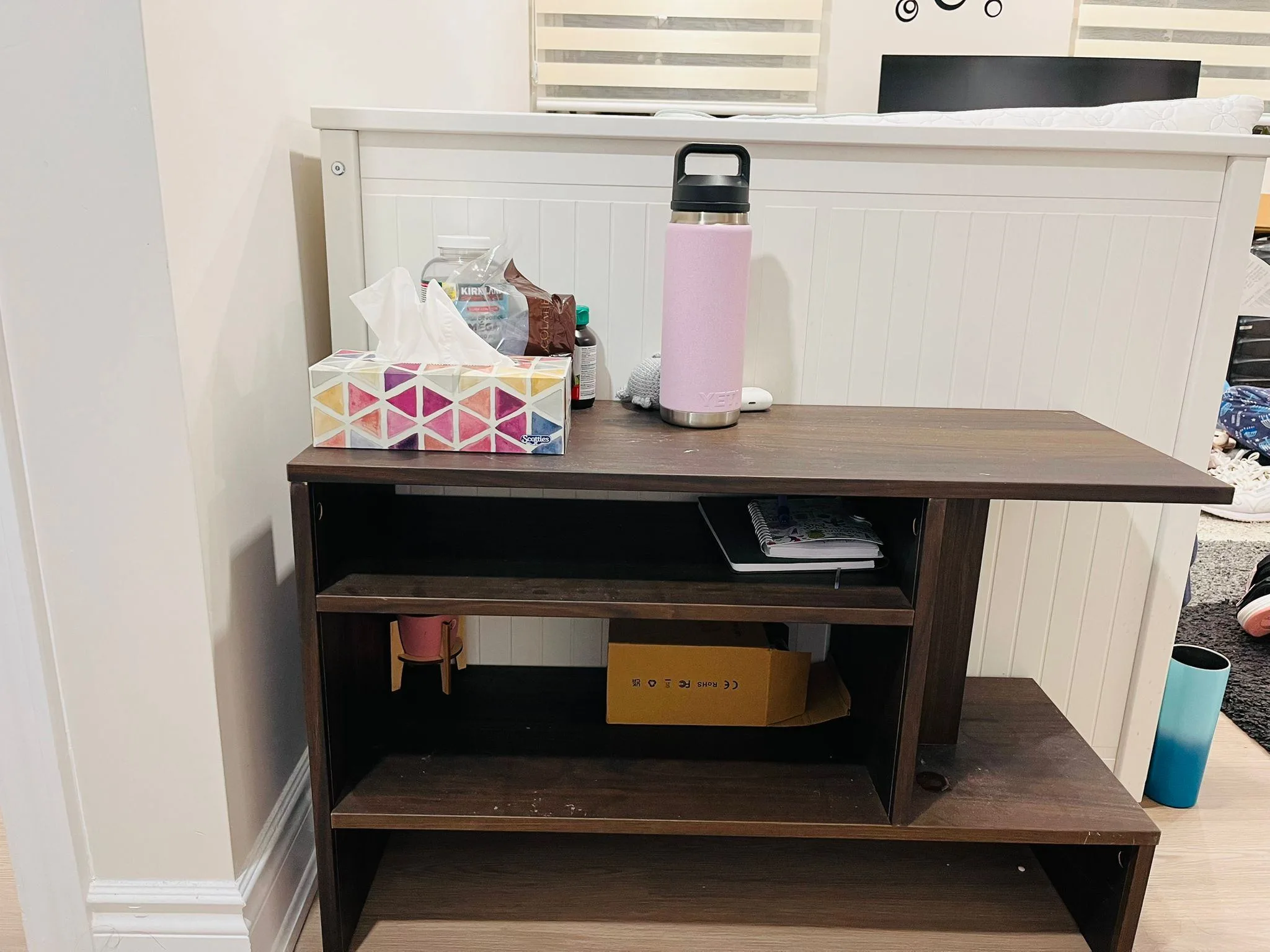 Dark Wood Side Table/ Multi-Purpose Shelf – Good Condition image indicator(2)