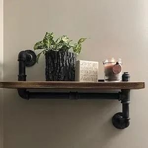 24 inch Industrial Pipe Shelving Bookshelf