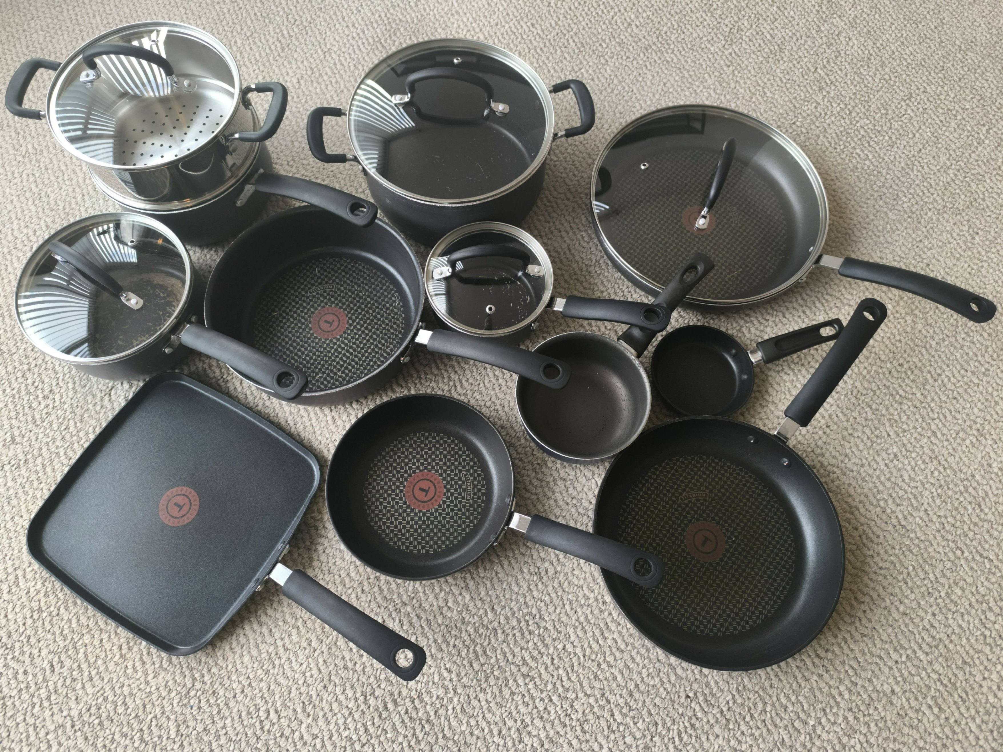 T-FAL Titanium Nonstick cookware set