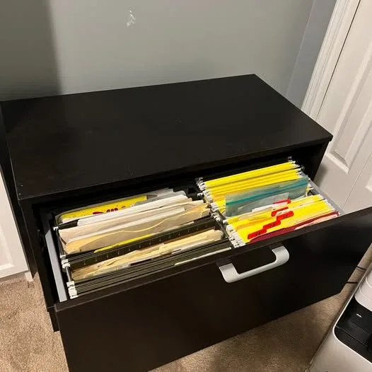 IKEA Black / Brown Filing Cabinet image indicator(2)