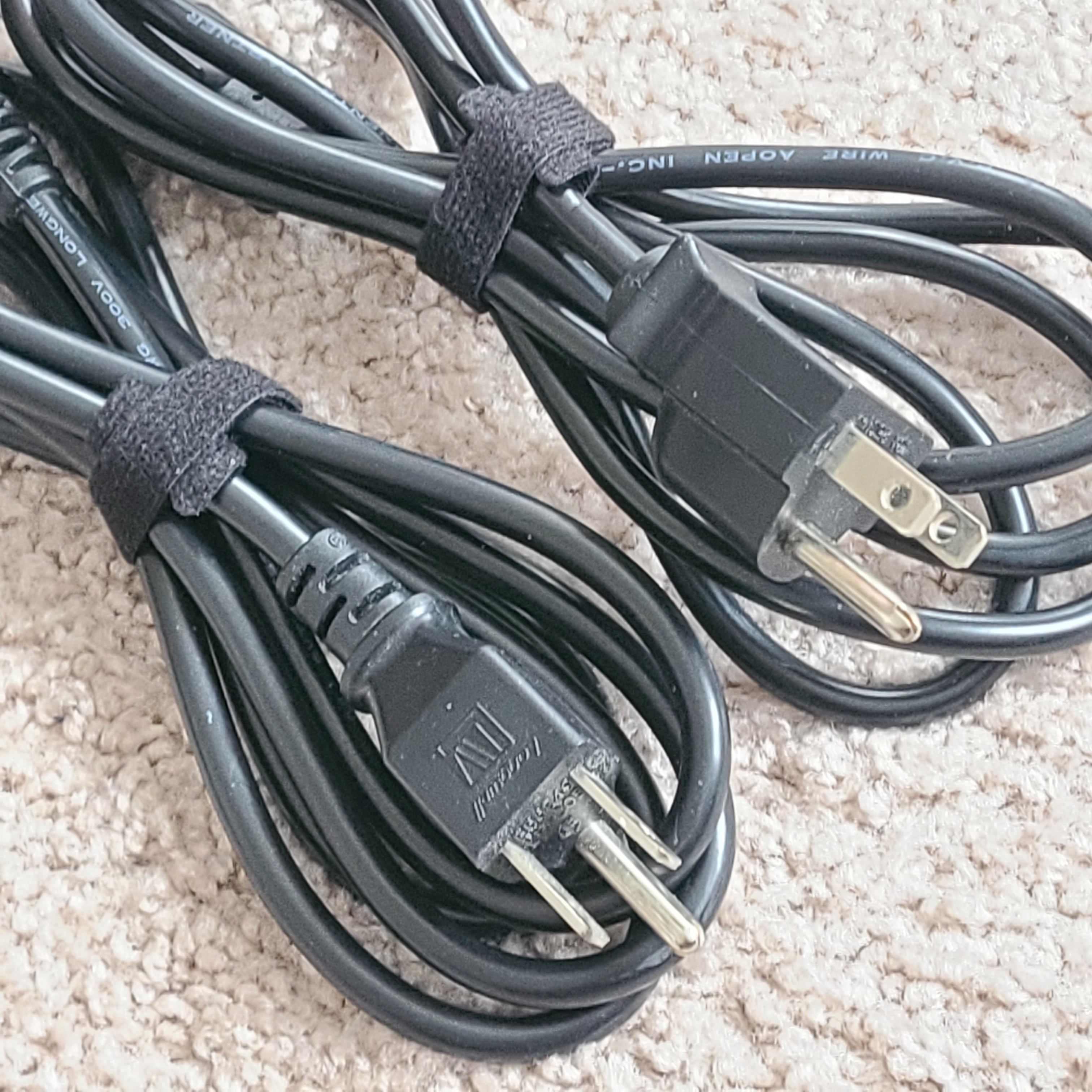 Computer Monitor TV Power Cord - 6-Foot, Black (2 pcs) - photo 2