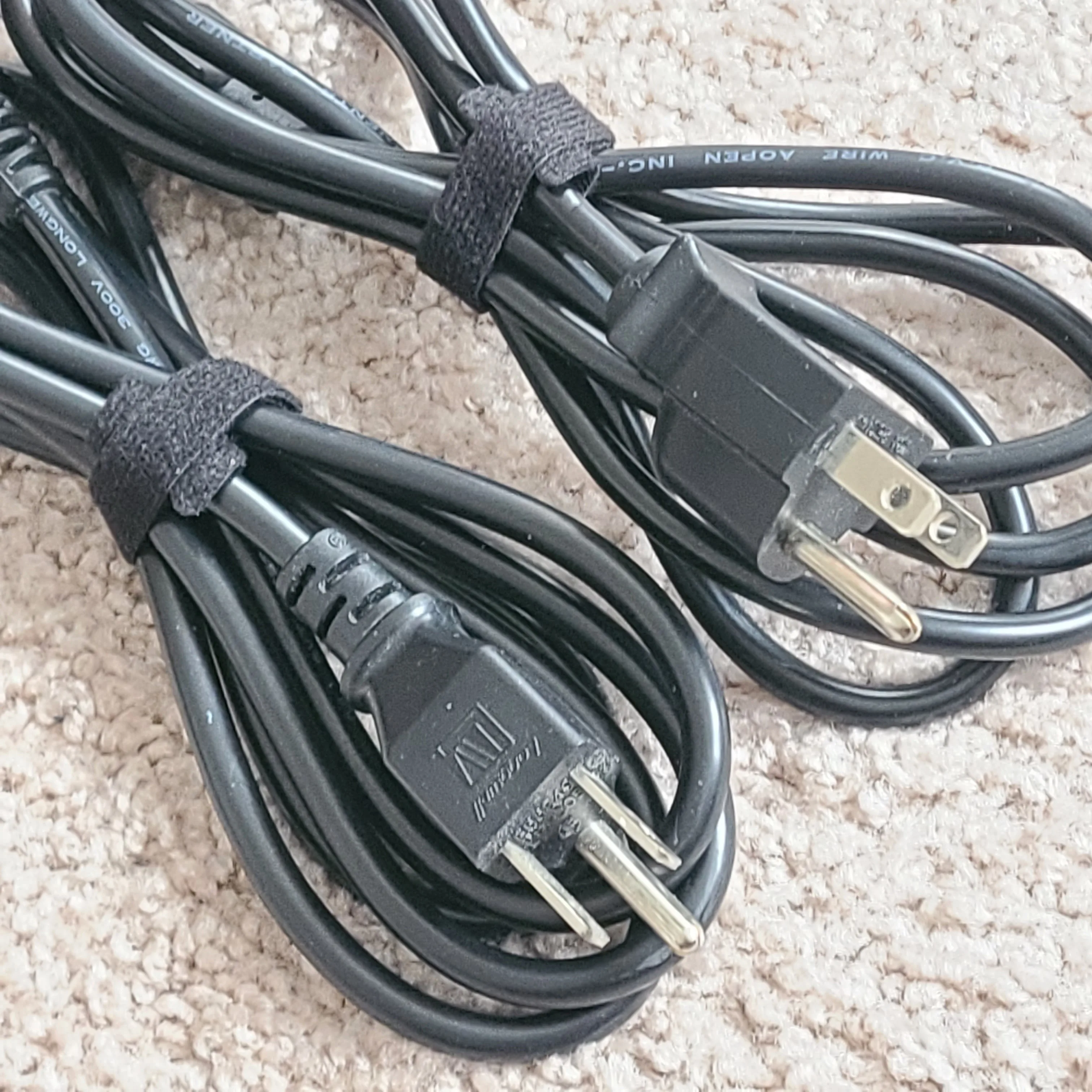Computer Monitor TV Power Cord - 6-Foot, Black (2 pcs) image indicator(2)