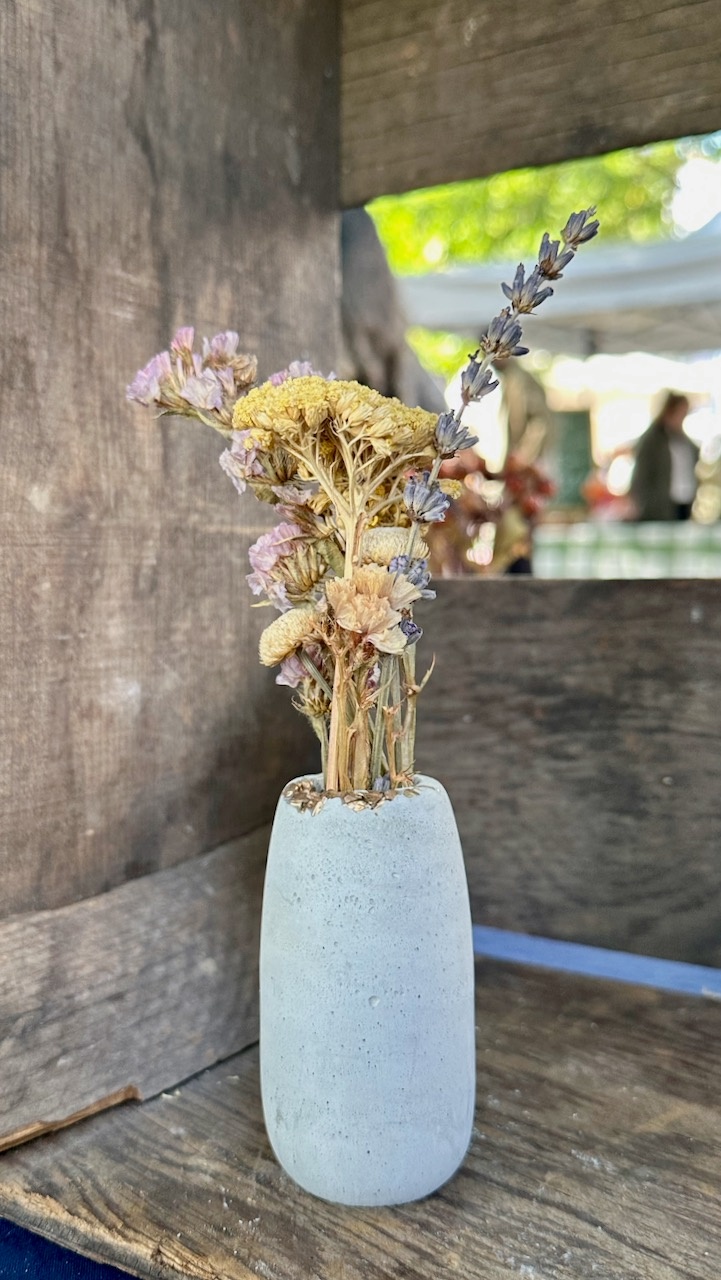Mini Vase with Dried Flowers