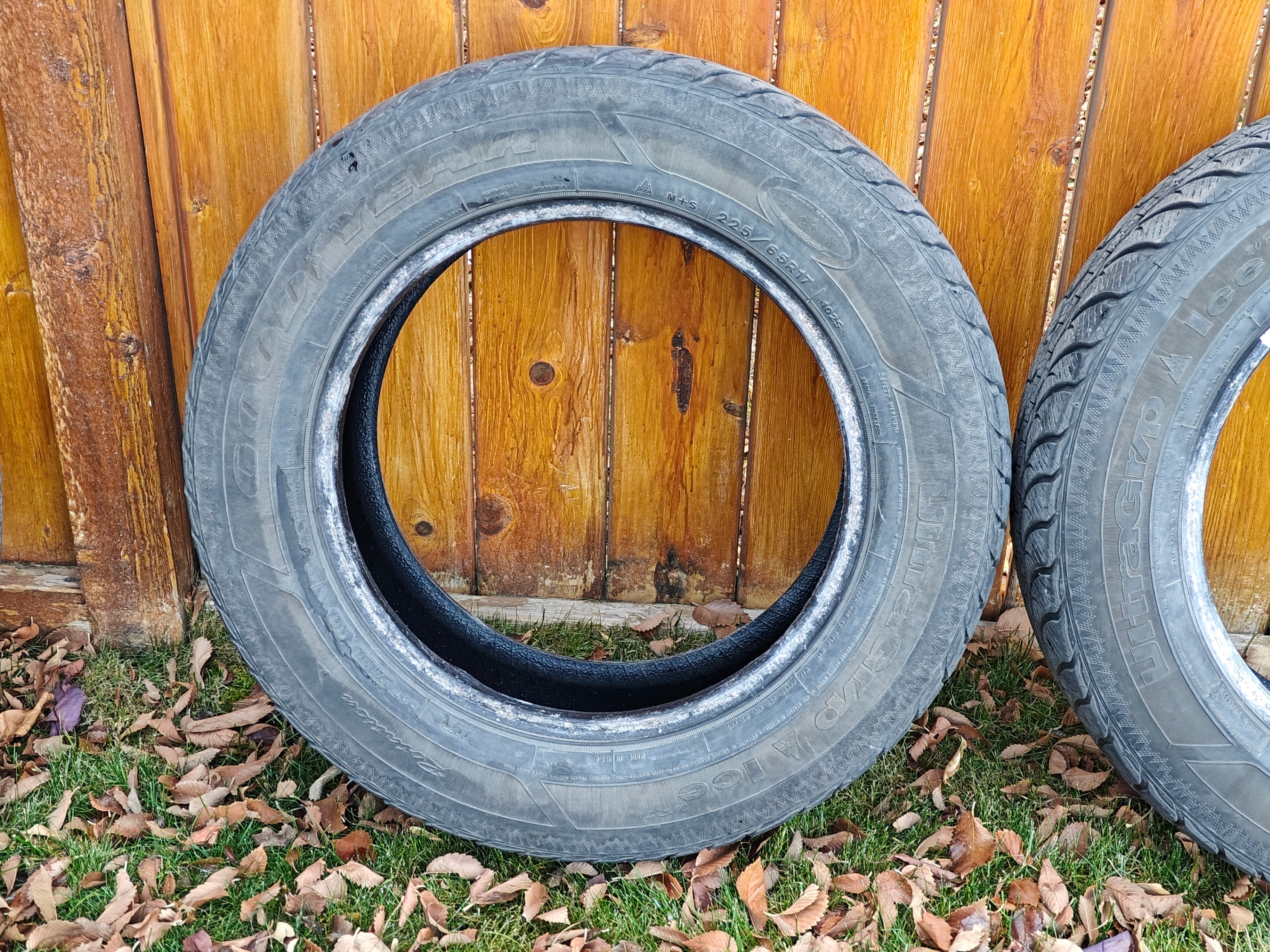 Used Goodyear Ultra Grip 17" Winter Tires - 225/65R17 - 1 Damage - photo 4