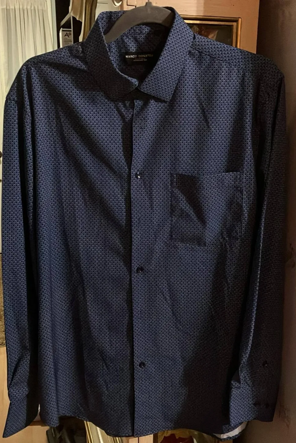 Man Marco Donateli Blue Shirt - Size Large