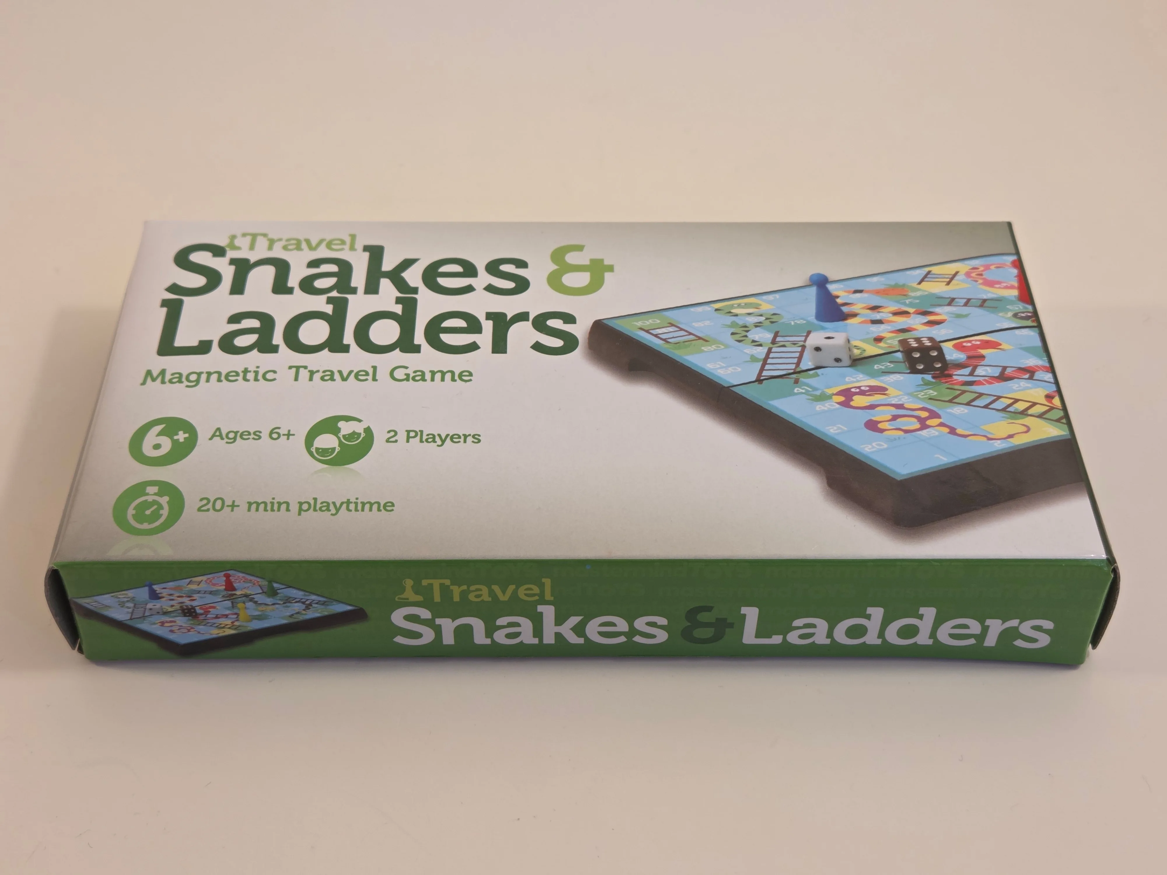 Travel Snakes & Ladders – Magnetic Game, NEW, 6+