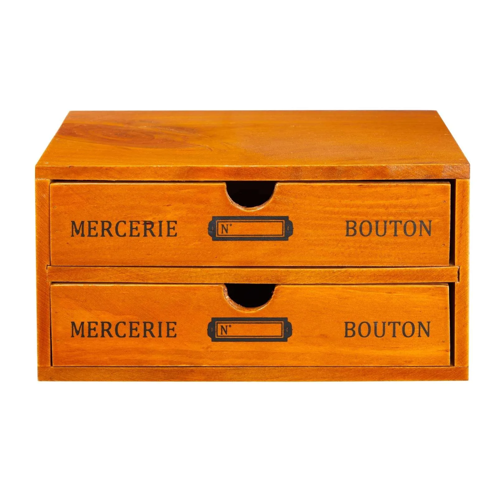 2-Tier Wooden Desktop Organizer with 2 Drawers image indicator(7)