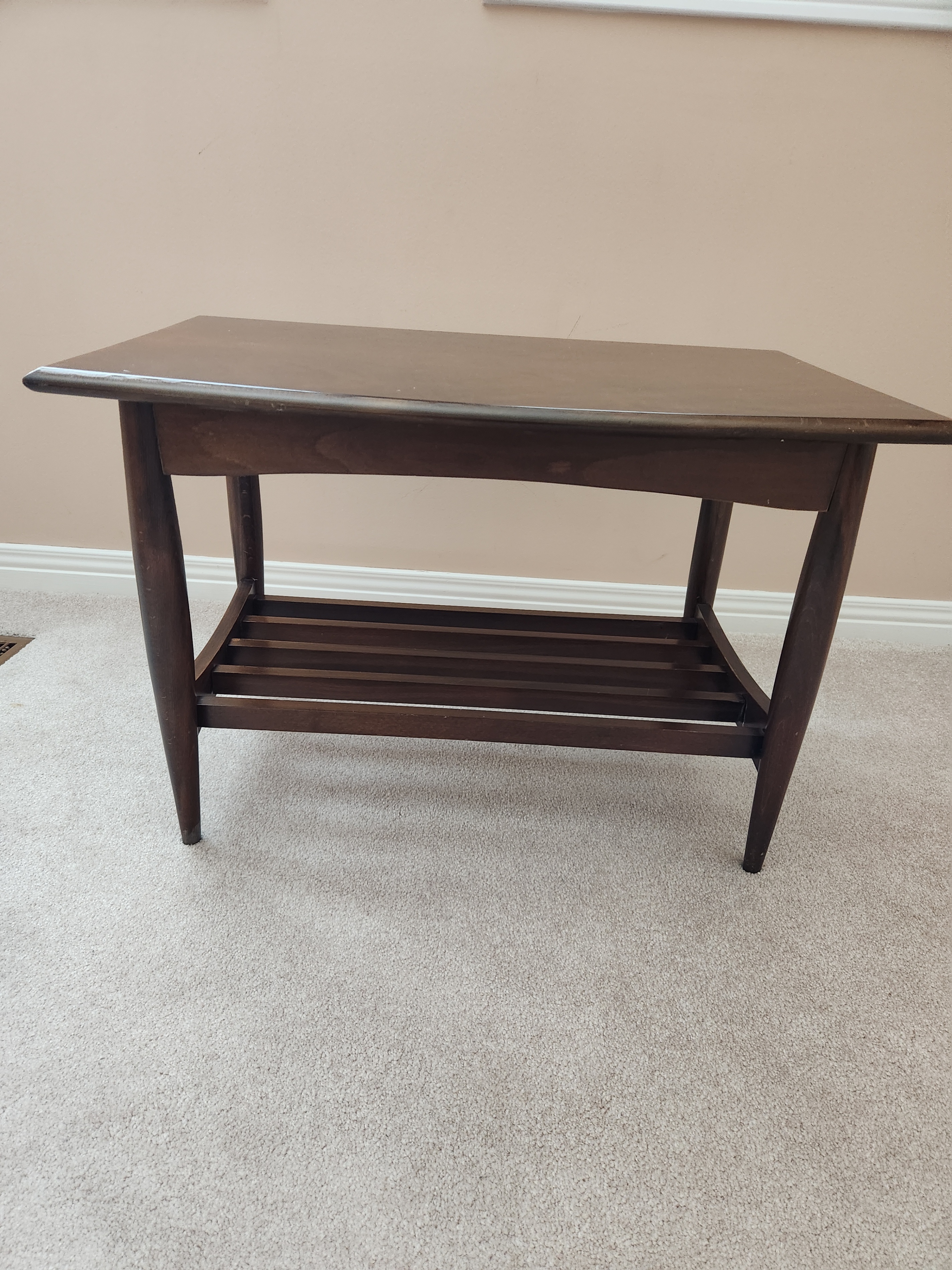 Vintage Wood Coffee Table and End Table - photo 3