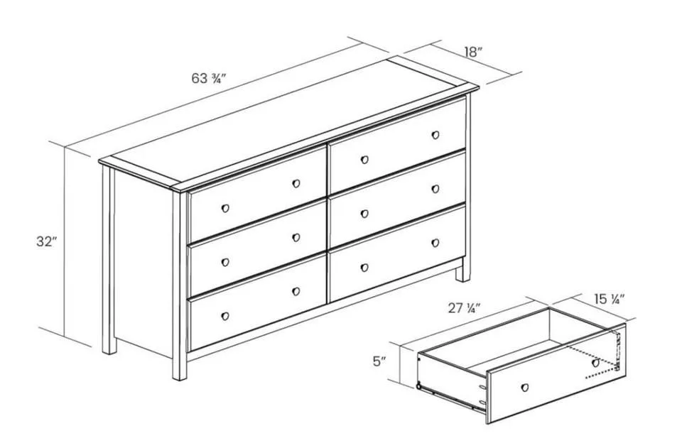 Espresso 6-drawer dresser (pick up 12/1-7) image indicator(2)