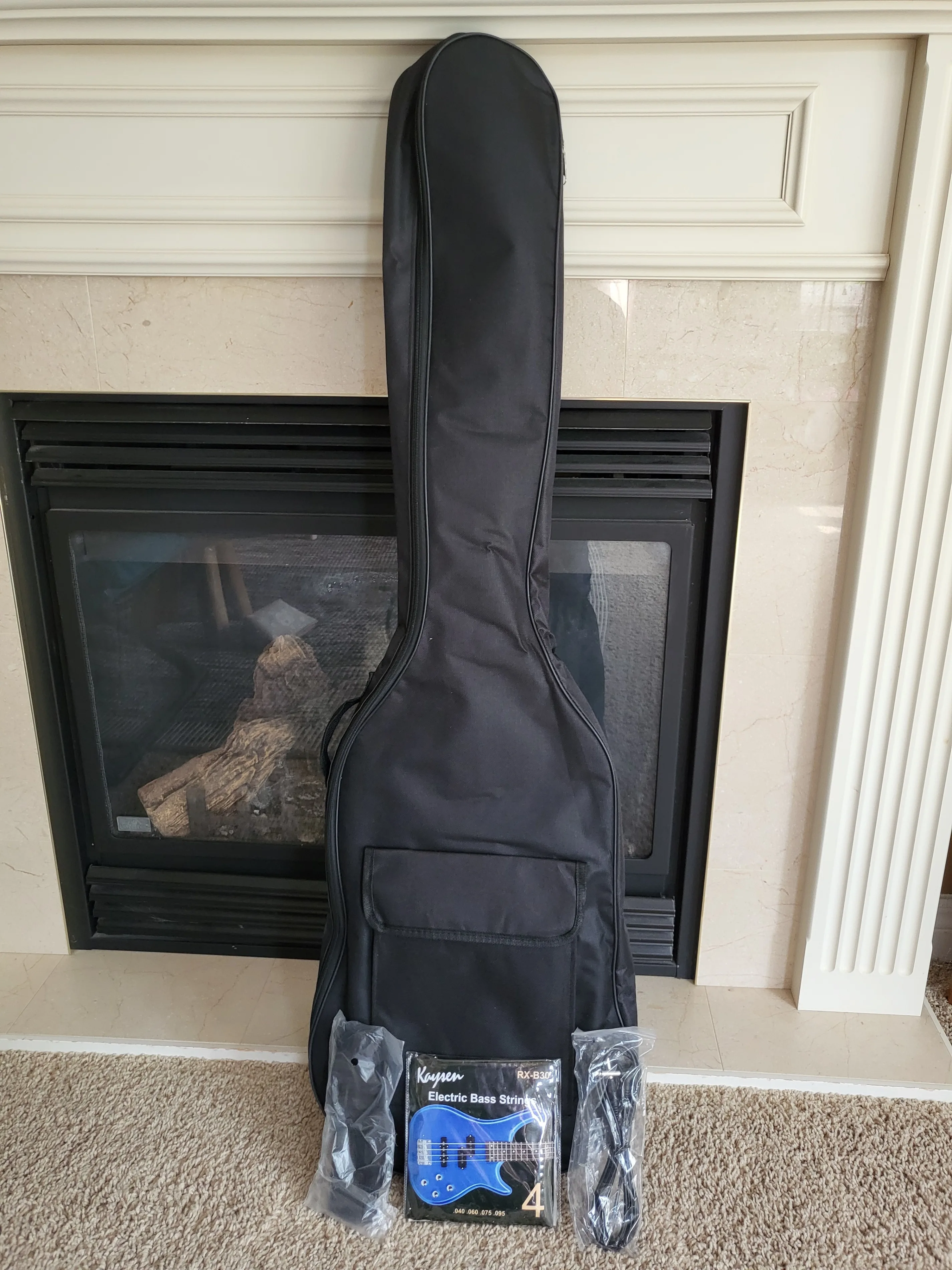 Left-Handed Precision Style Bass Guitar Brand New Black Package image indicator(7)