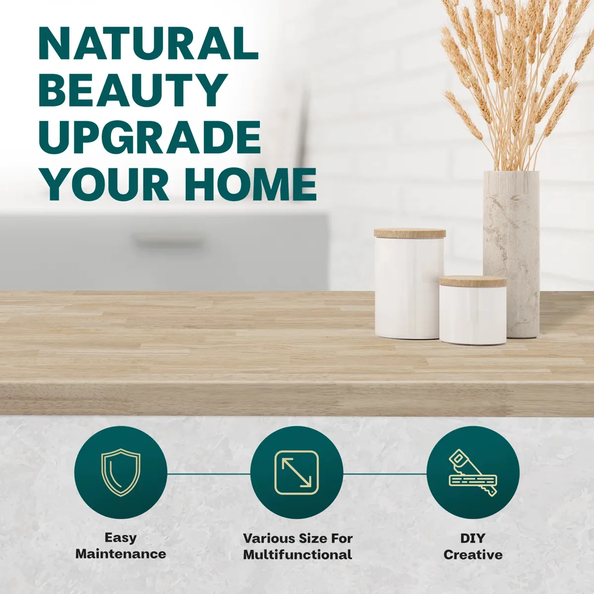 Solid Hevea Wood Block Countertop image indicator(4)