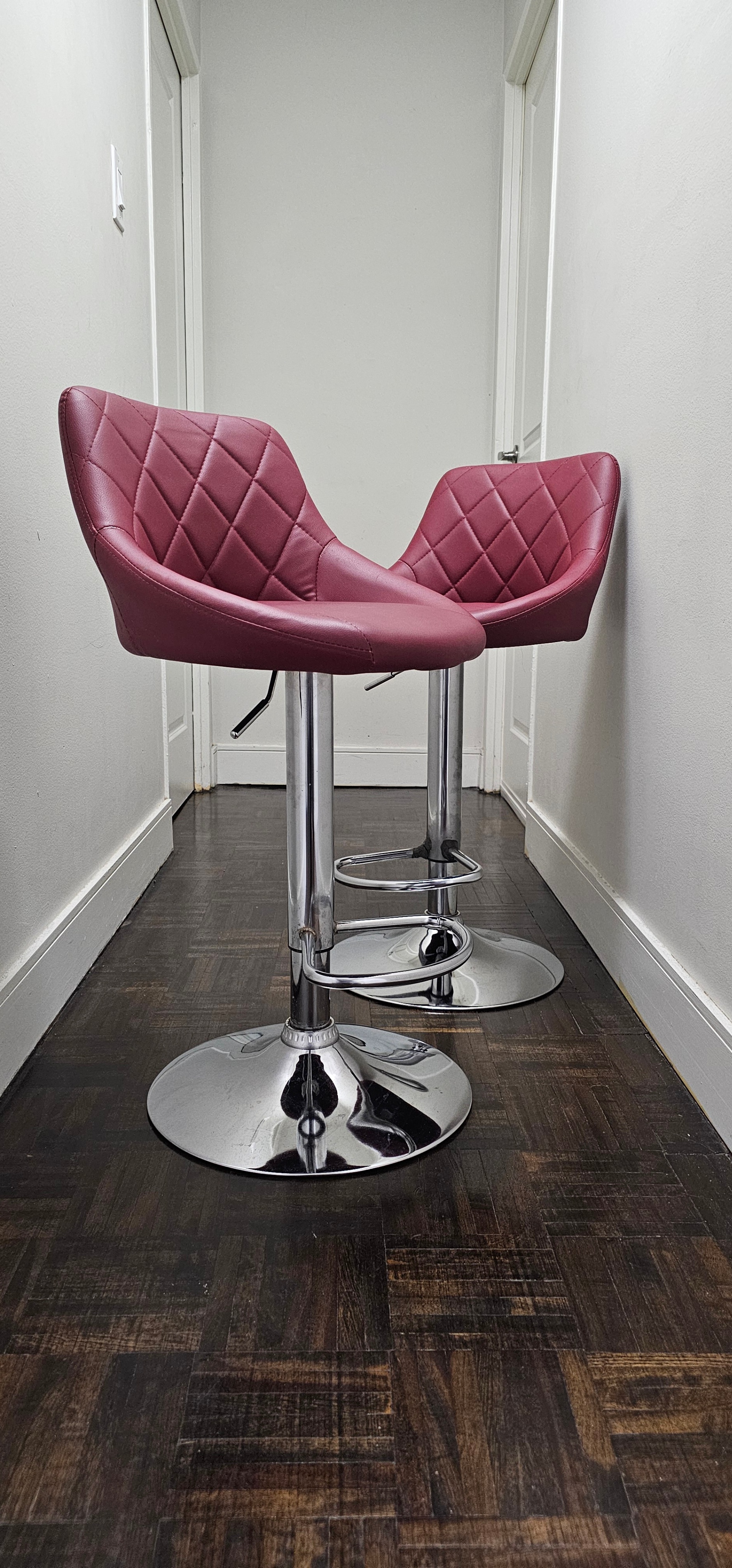 Swivel Leather Adjust Hydraulic Bar Stool Chair Island Counter - photo 5