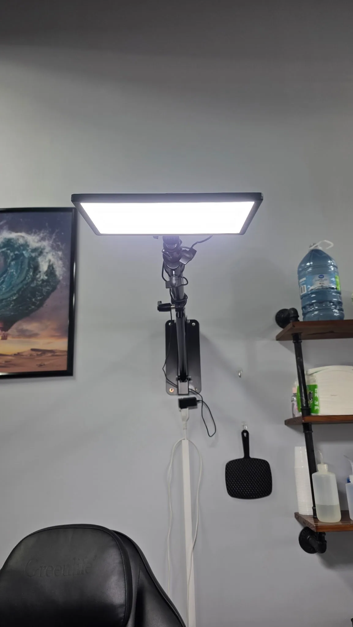 Flat Panel Lights + Wall-Mount Boom Arms