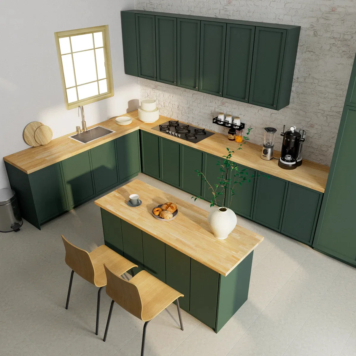 Solid Hevea Wood Block Countertop image indicator(3)