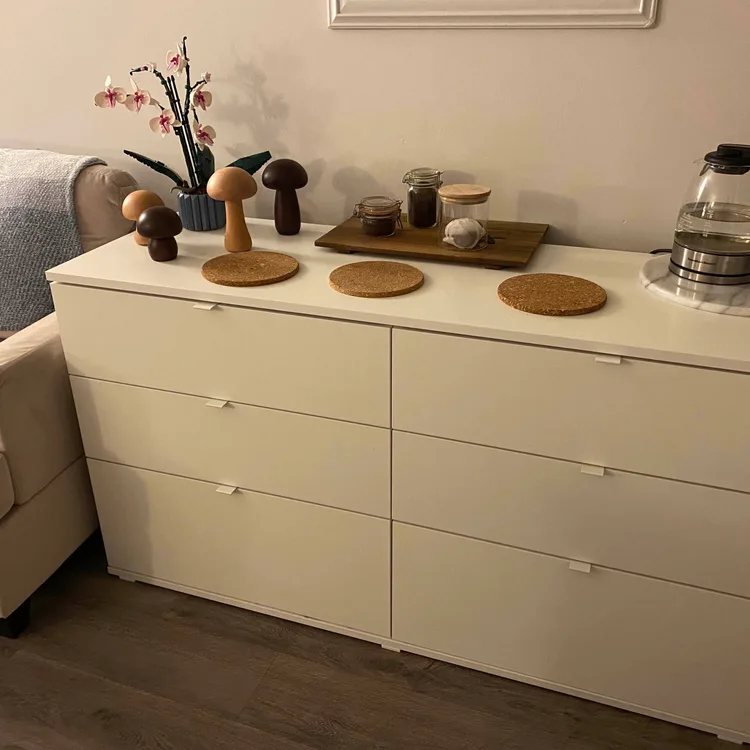 IKEA VIHALS 6-Drawer Dresser – White, Spacious & Modern