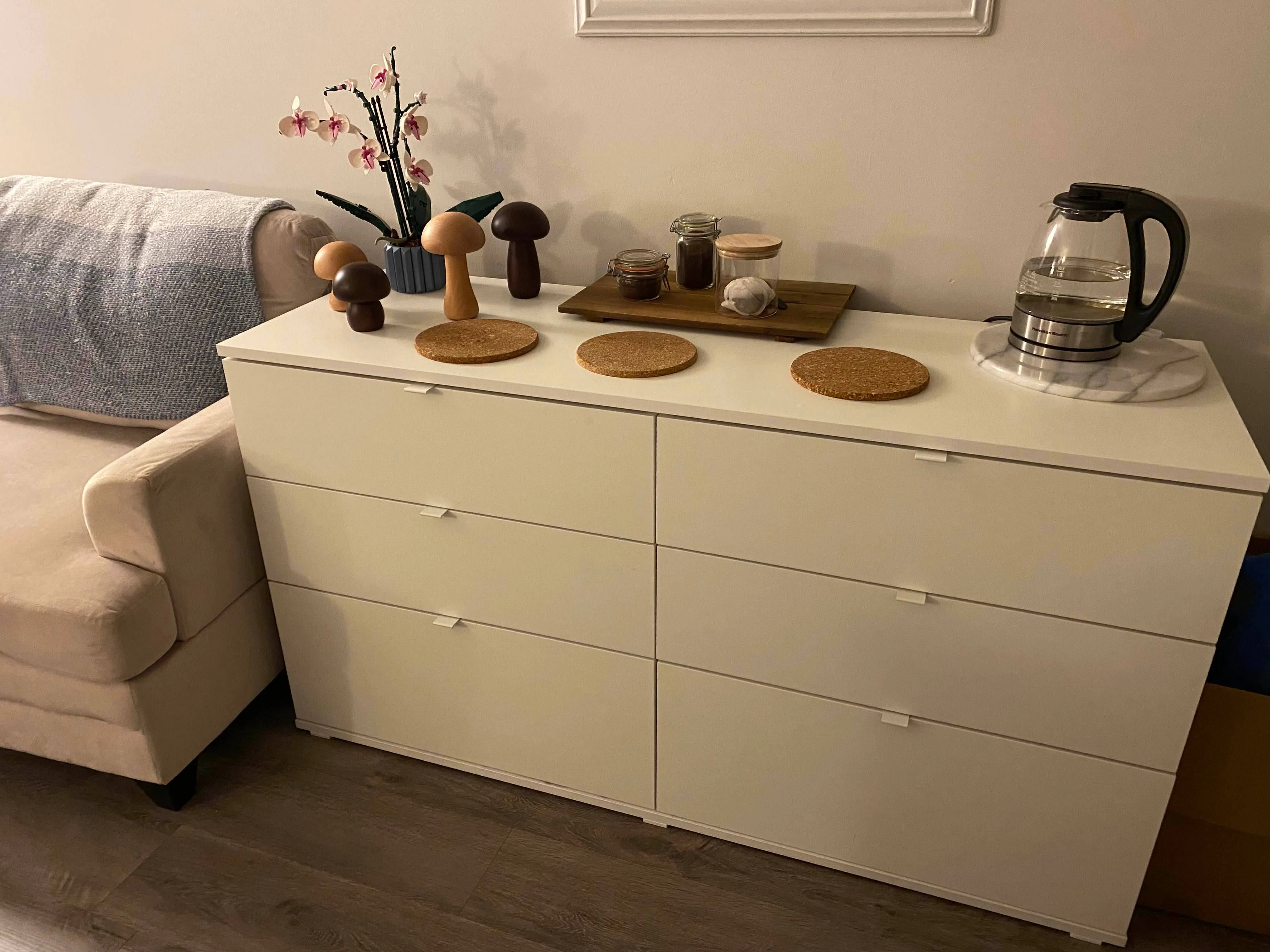 IKEA VIHALS 6-Drawer Dresser – White, Spacious & Modern