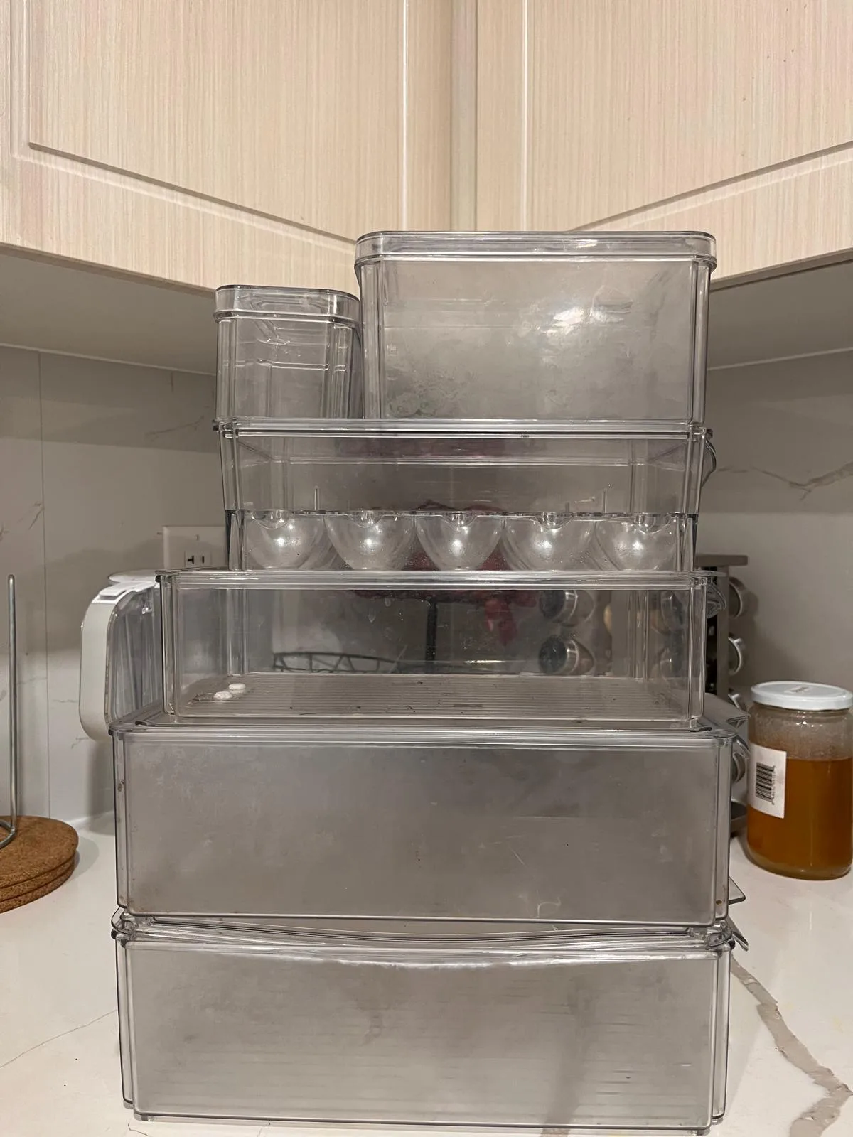 ✨ Fridge Storage Organizer Set + Egg Tray – Great Condition!