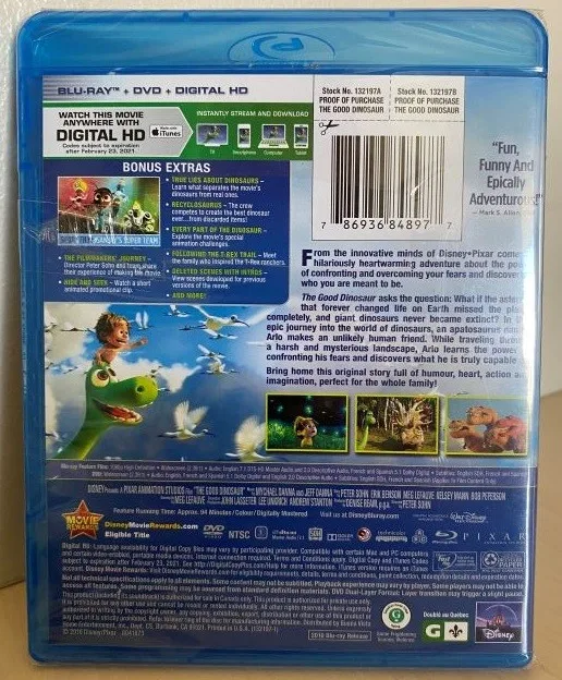 Blu-Ray- Brand New (Sealed) Disney the Good Dinosaur image indicator(2)