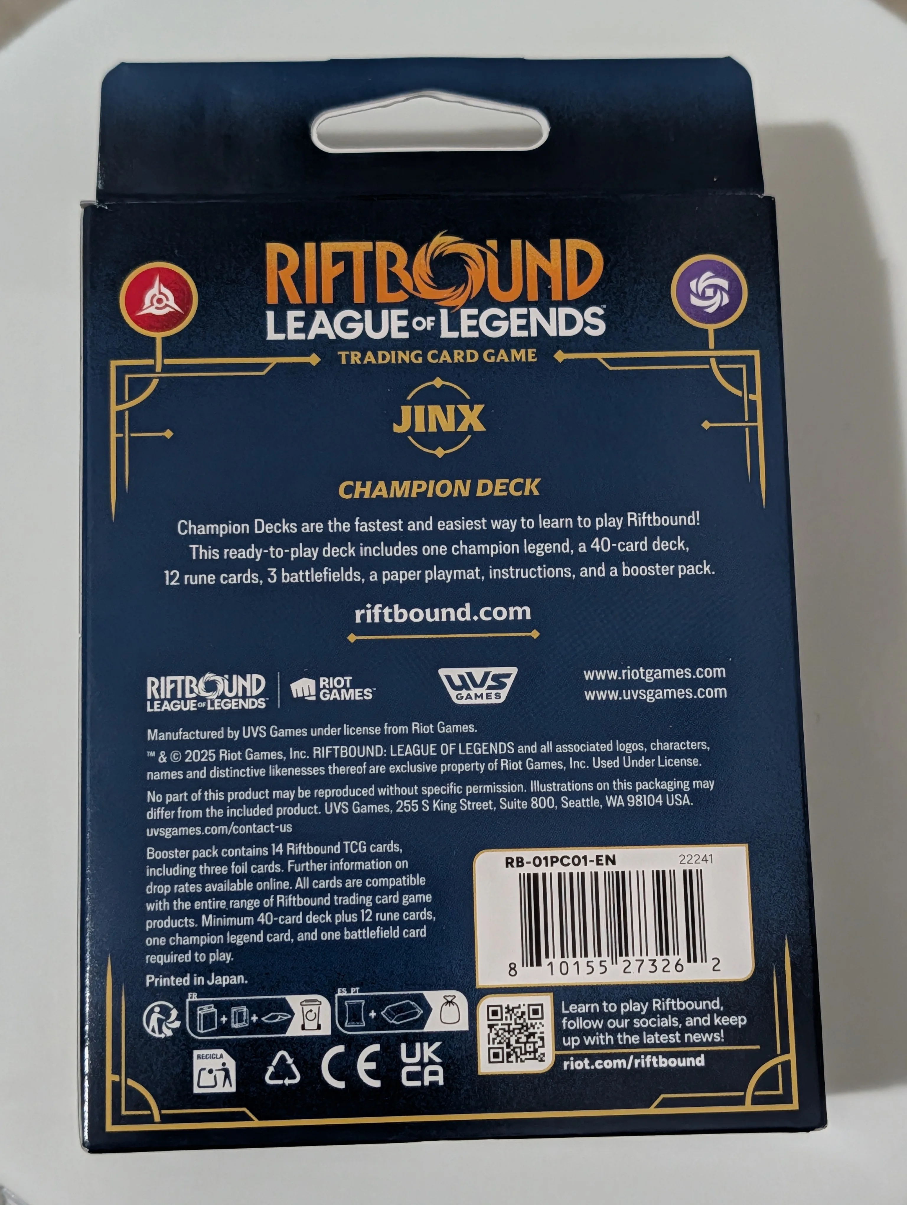 Riftbound Champion Deck SEALED Jinx Lee Sin image indicator(4)