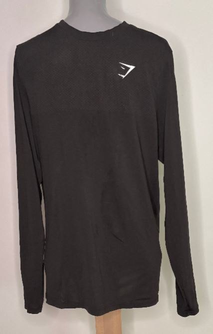 Black Gymshark Long Sleeve Performance Shirt Adult Medium
