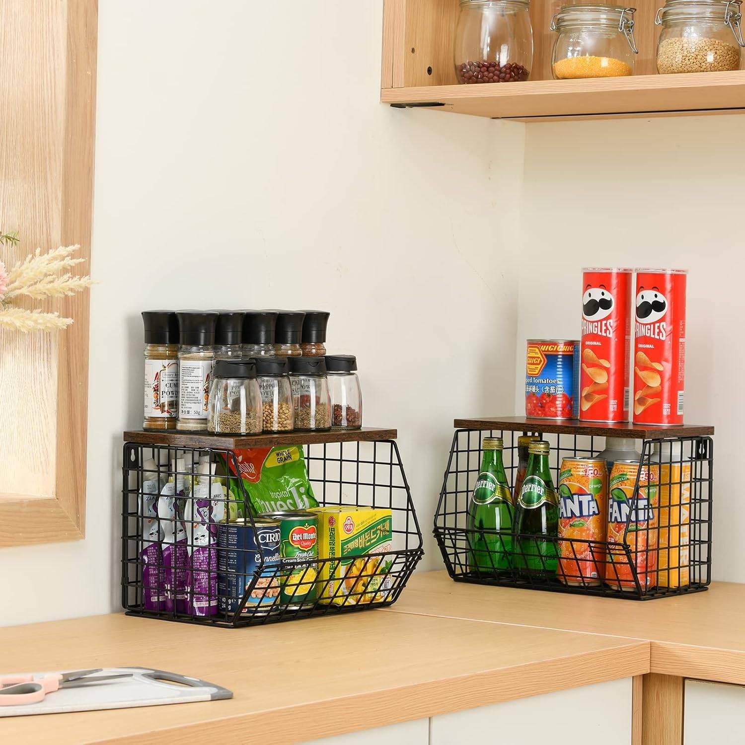 Wetheny 2-Piece Metal Fruit & Vegetable Storage Baskets – Matte - photo 5