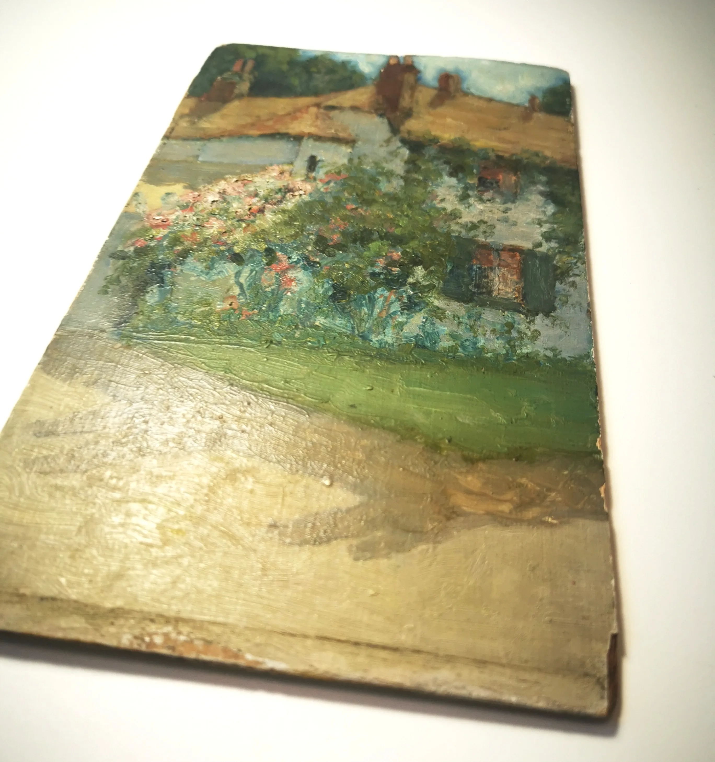 Oil Painting on Board Vintage English Cottage Style image indicator(6)