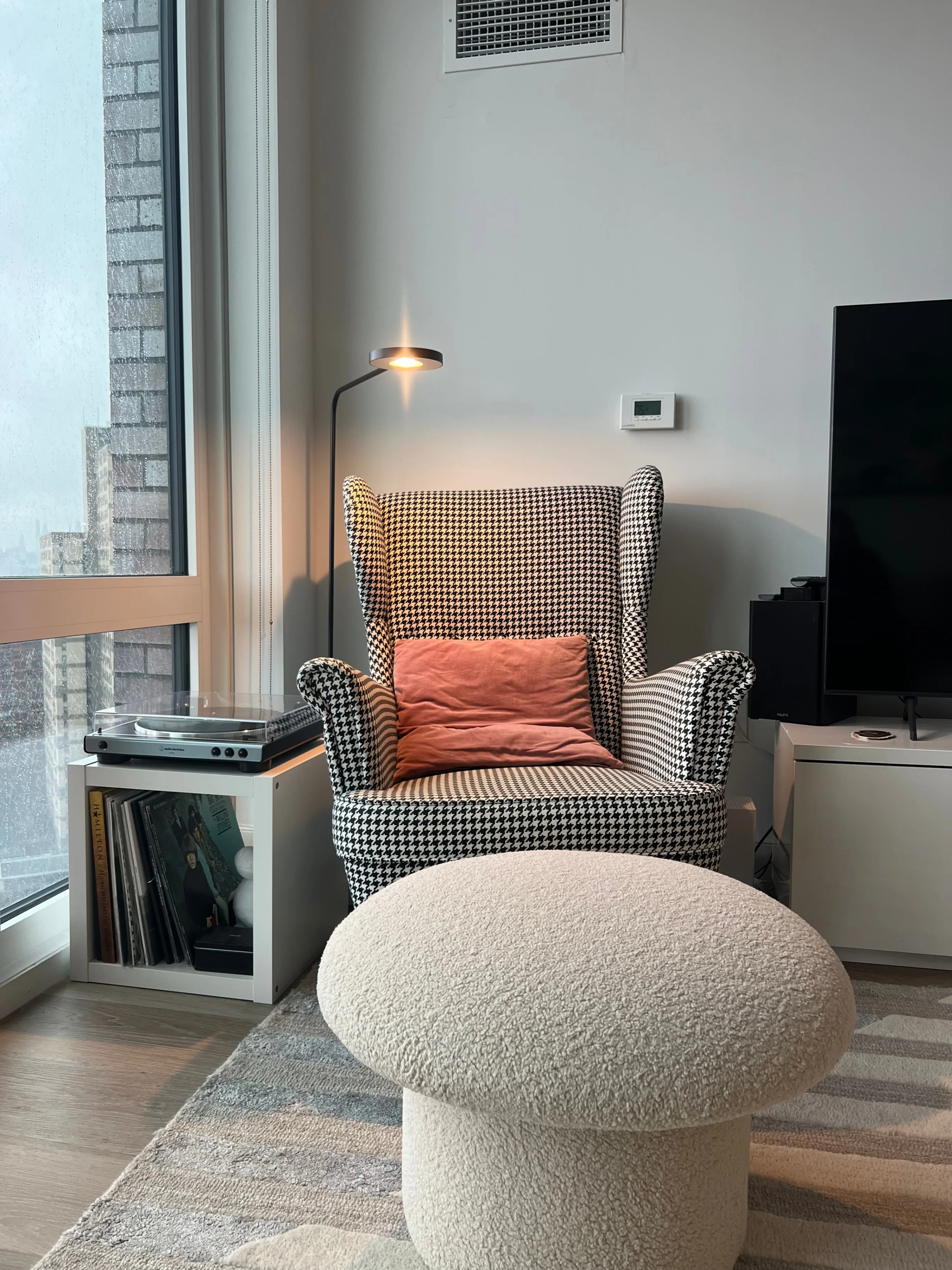 LED Floor Reading Lamp, Dimmable, Black thumbnail