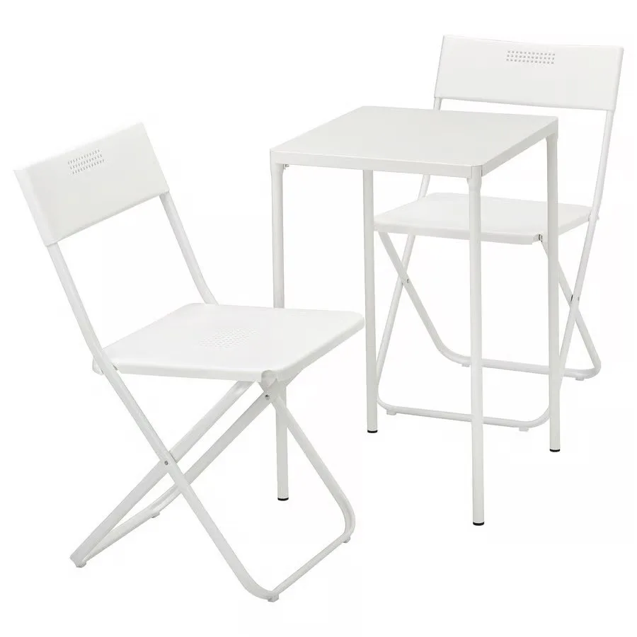 Moving sale! IKEA Bistro set, outdoor, white/white