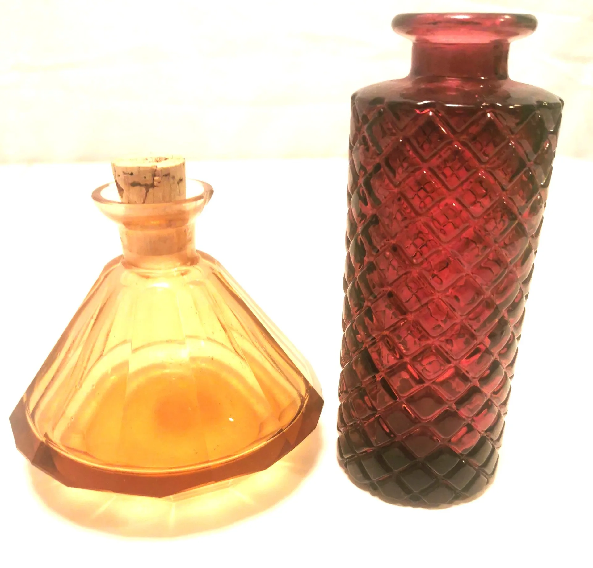 Pair of Vintage glass pieces- Gold Glass, Ruby Red image indicator(9)