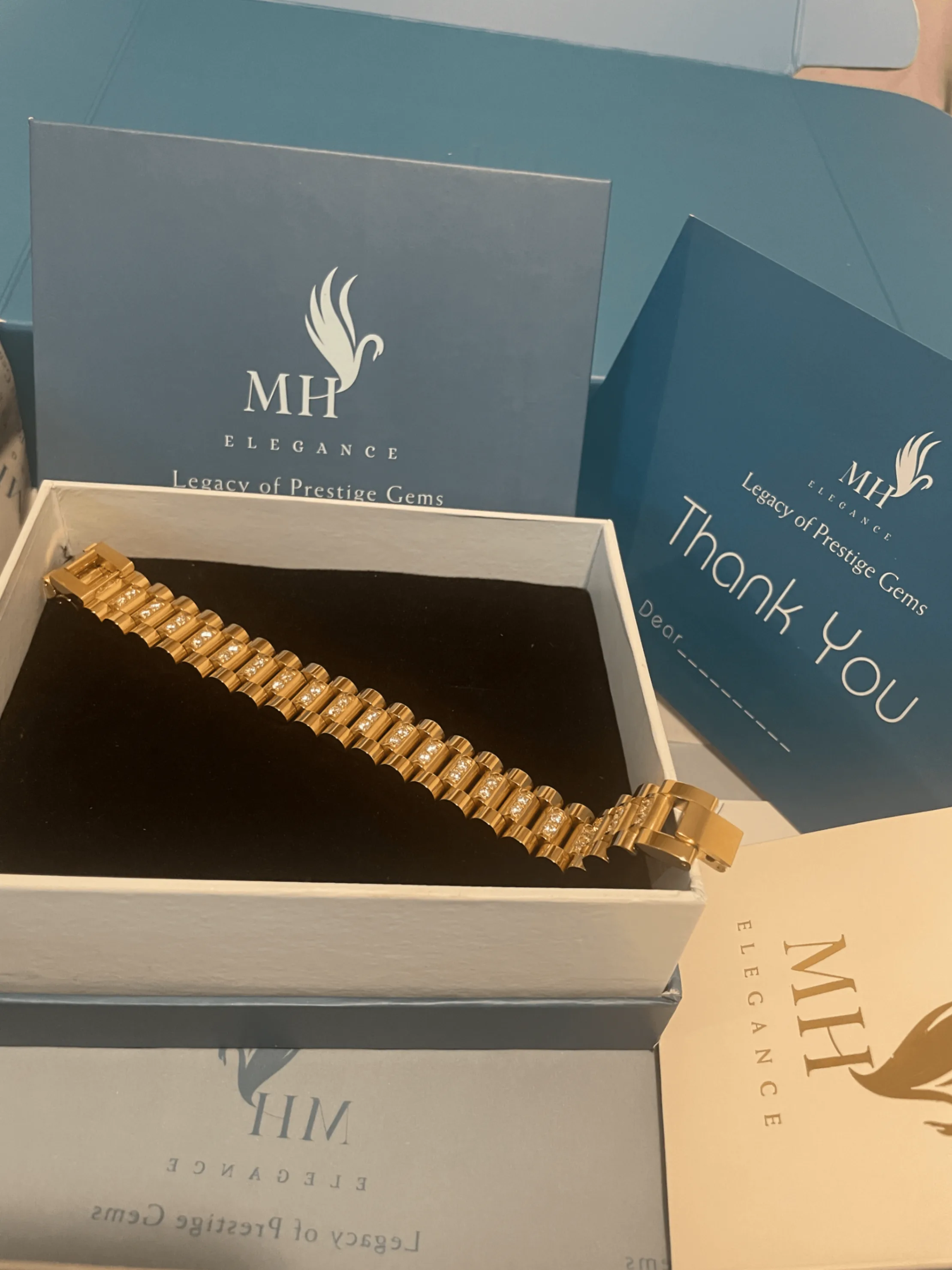 Watch Strap Inspired Chain Bracelet | 14k Gold Plated image indicator(4)