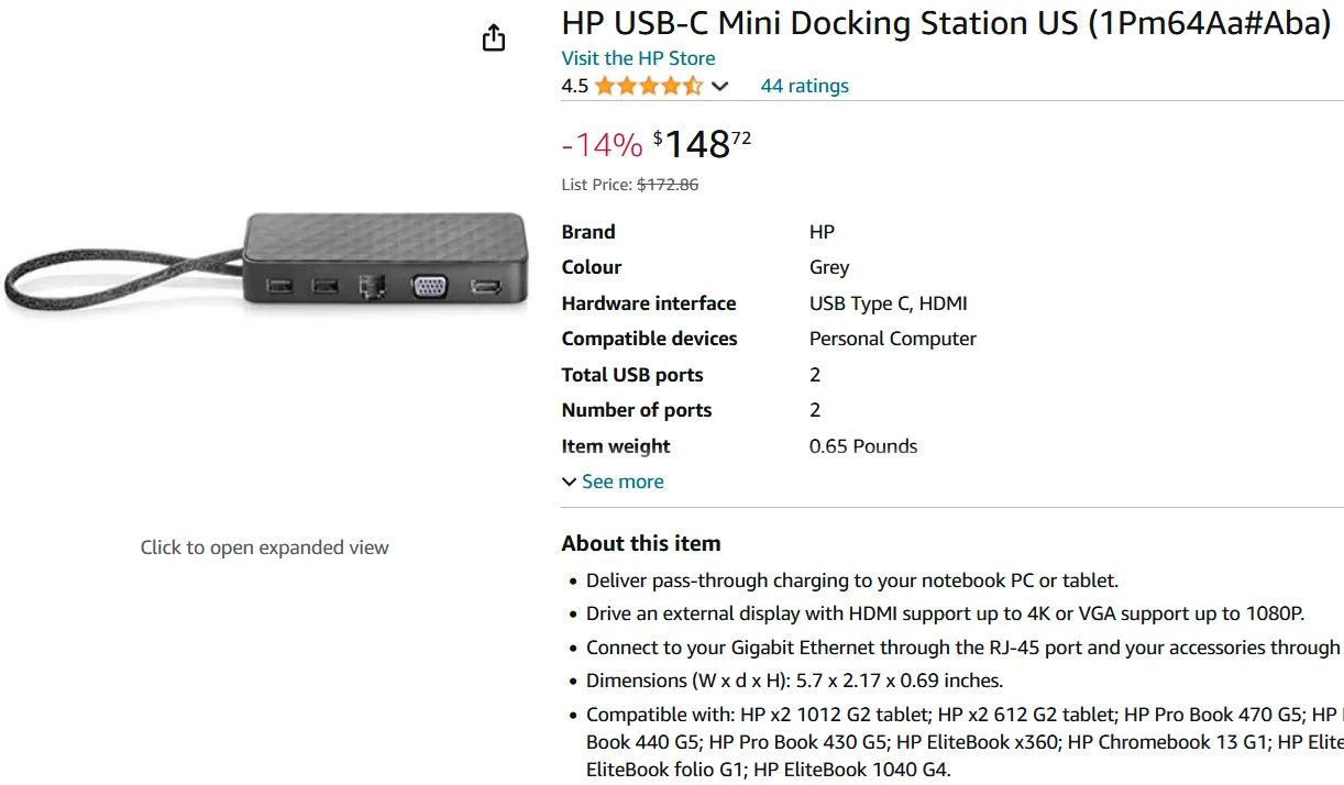 HP usb-c mini dock station image indicator(6)