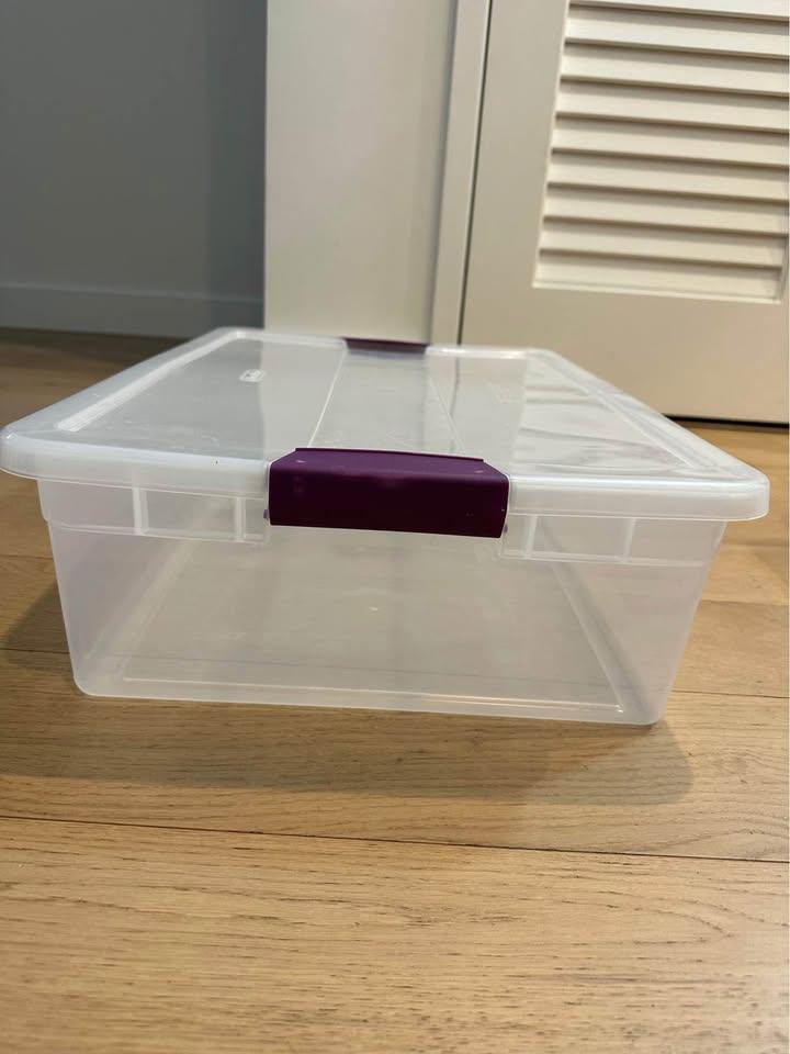 32qt Clear Storage Bin with Latches
