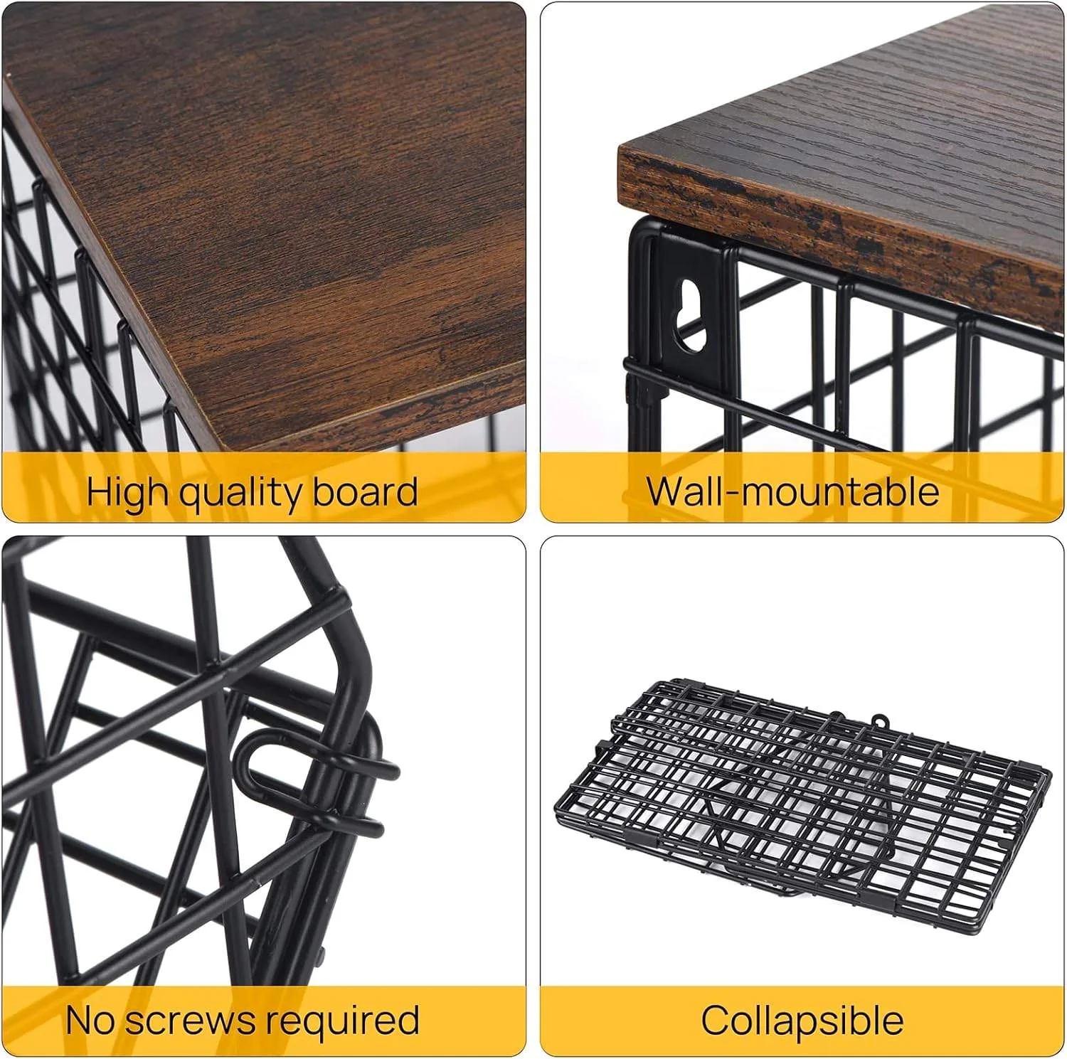 Wetheny 2-Piece Metal Fruit & Vegetable Storage Baskets – Matte image indicator(9)