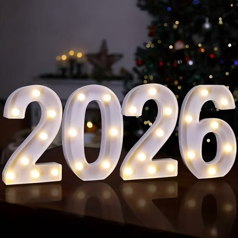 Luxurious LED Letter Lights with Glowing Numbers - photo 2