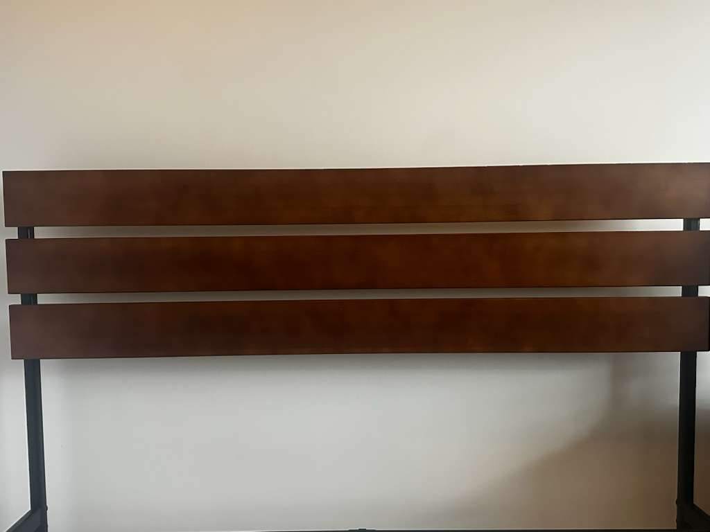 39 inch Bamboo and Metal Platform Bed Frame - photo 3