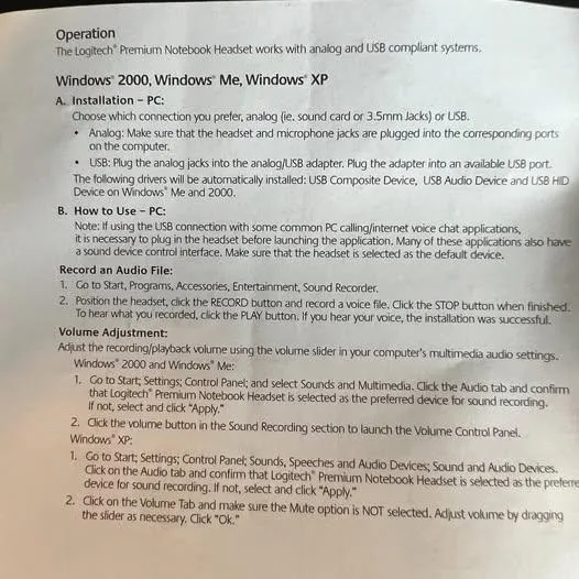 Logitech Premium Notebook Silver/Black Neckband Headset image indicator(3)