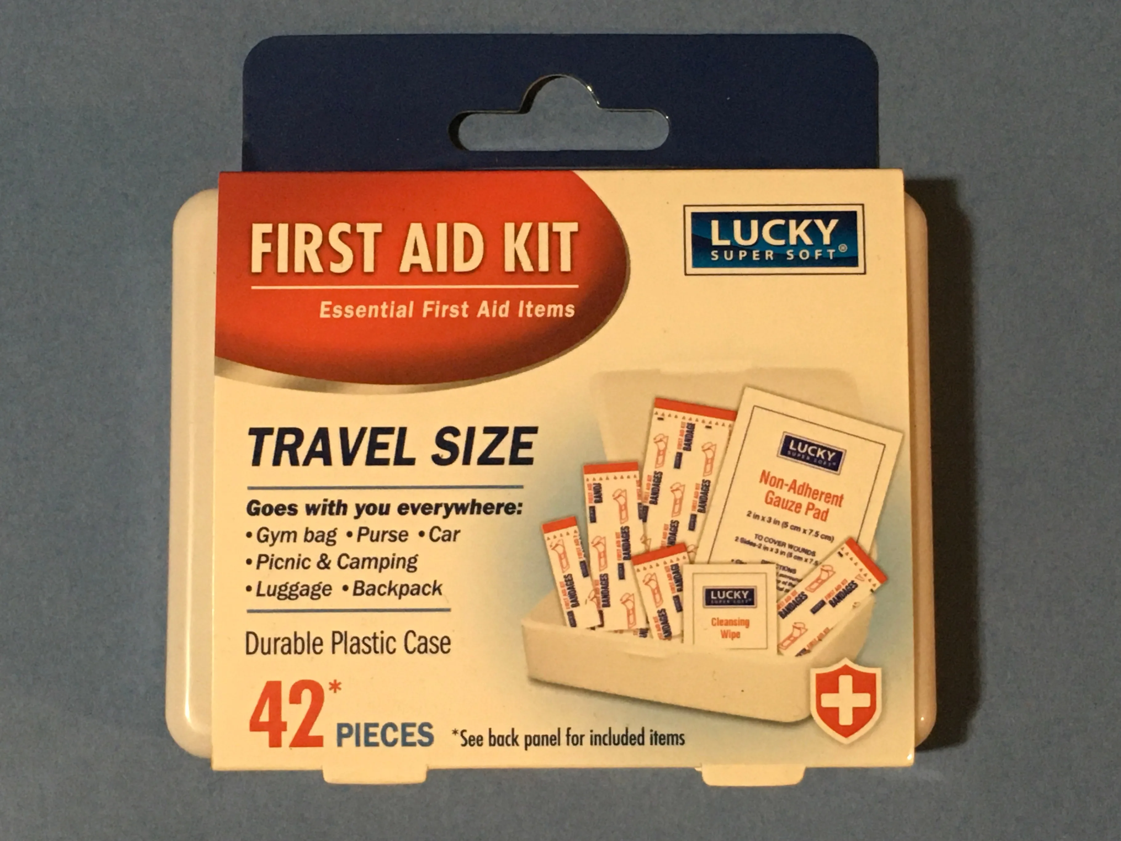 Lucky Super Soft Travel Size First Aid Kit - 42 Pieces
