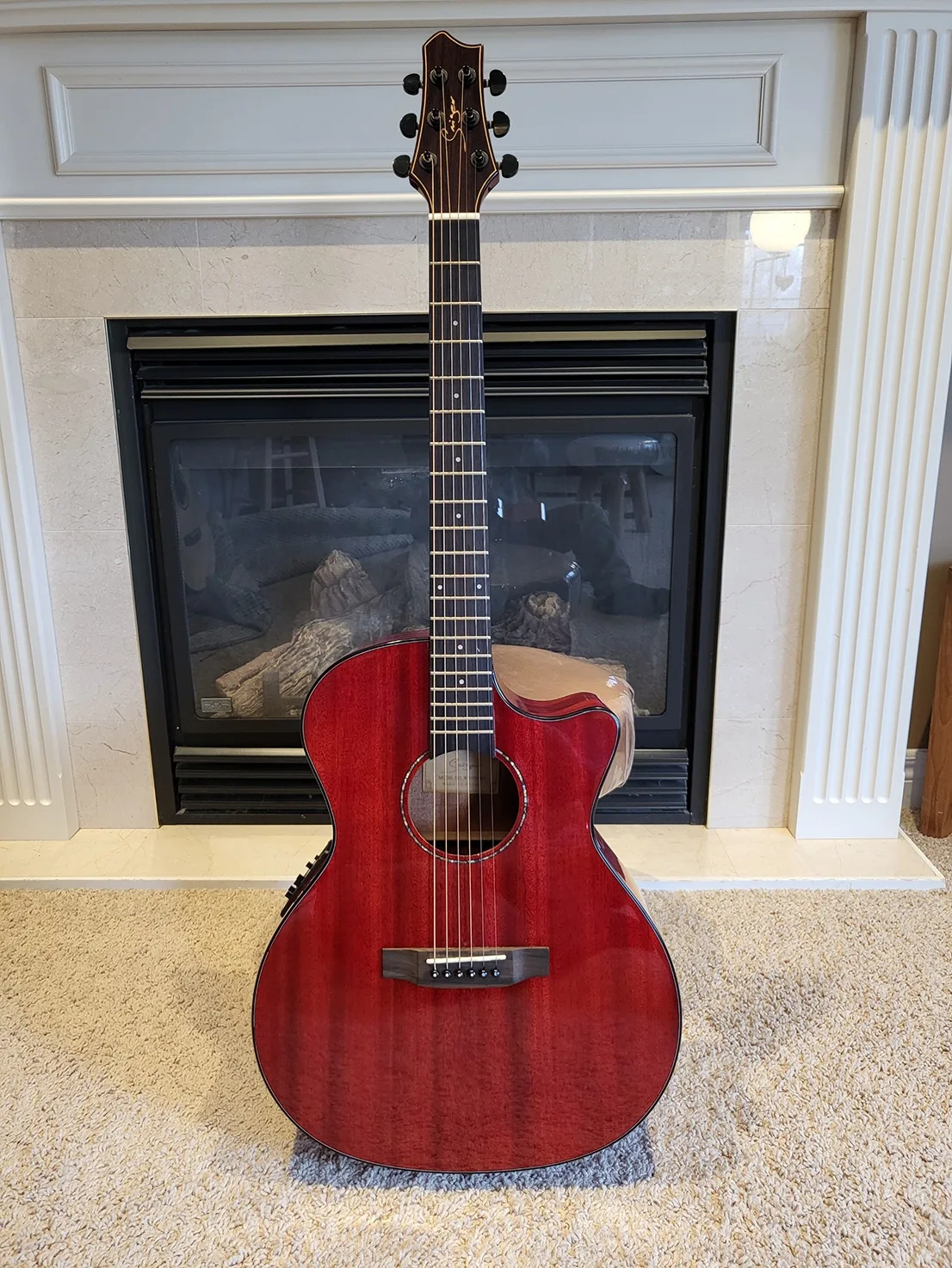 Minor Error-Top Solid Mahogany Acoustic Electric Guitar Built