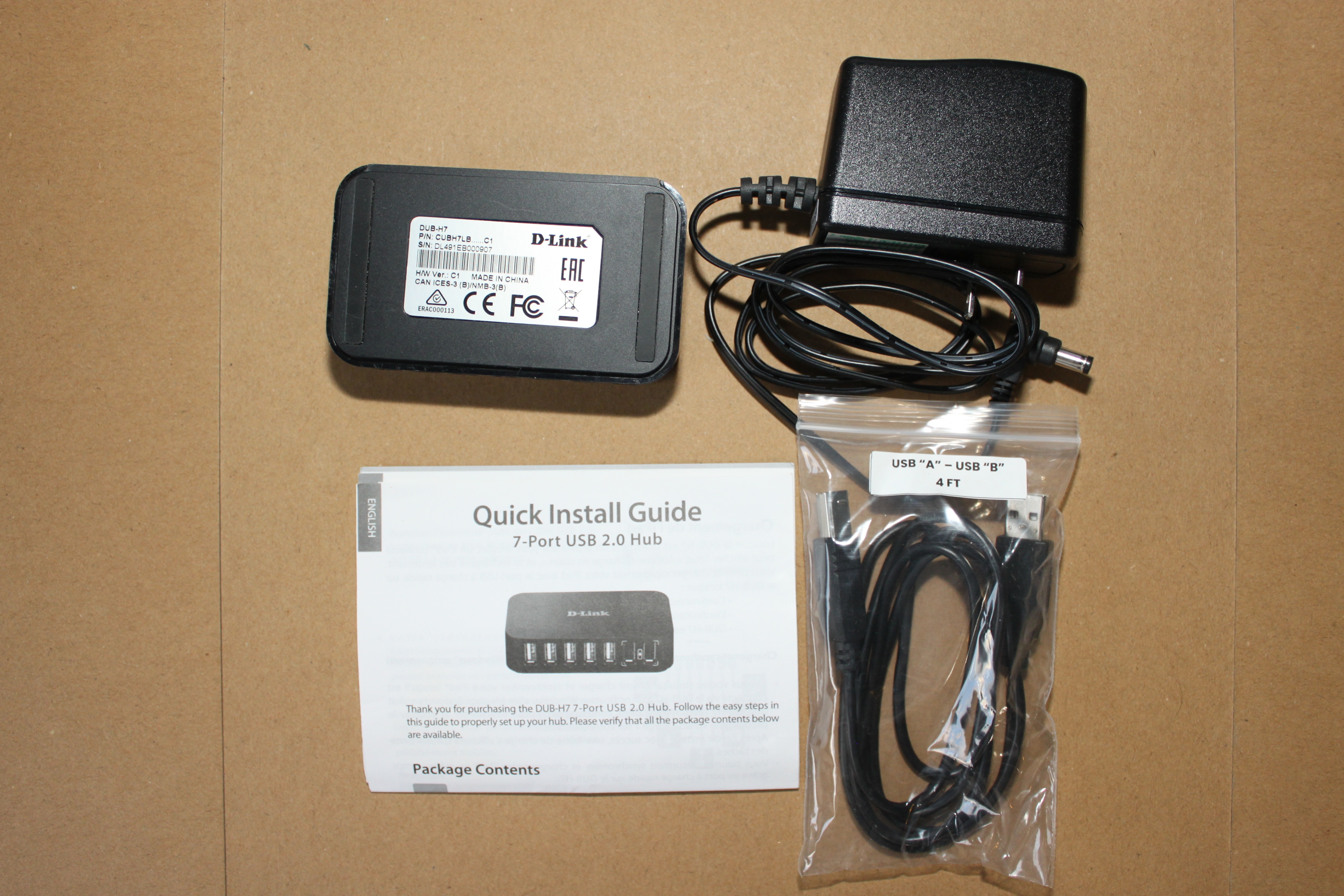 D-Link USB 7 port Hub